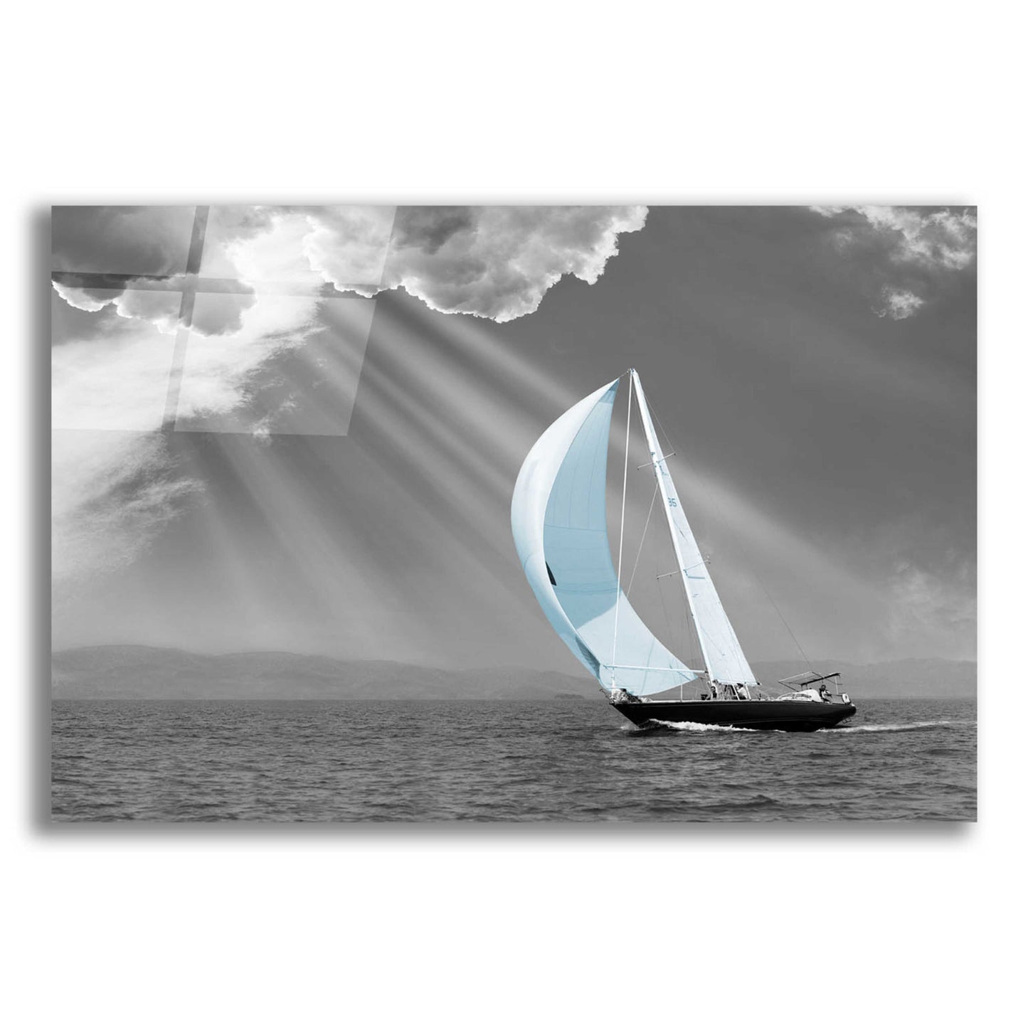 Epic Art 'Sailing' by Jadei Graphics, Acrylic Glass Wall Art,16x12