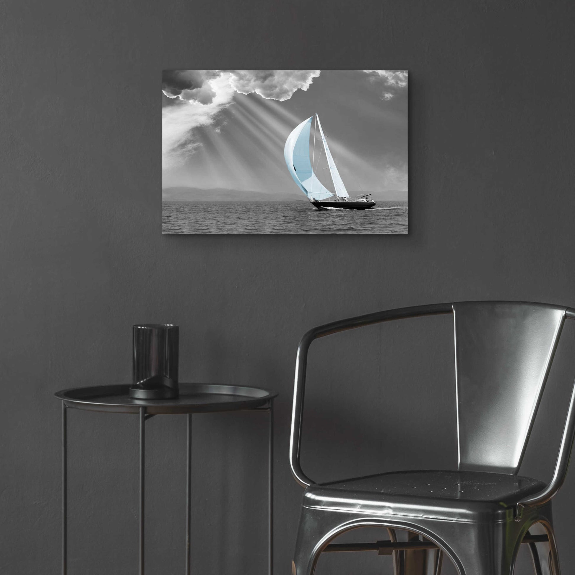 Epic Art 'Sailing' by Jadei Graphics, Acrylic Glass Wall Art,24x16