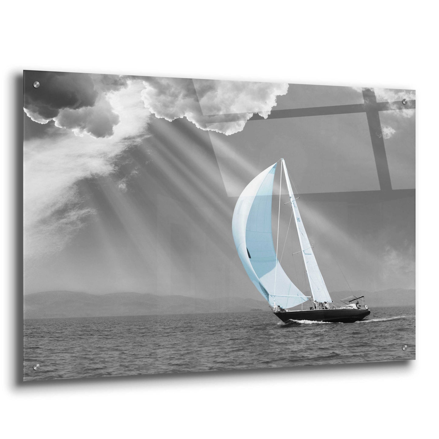 Epic Art 'Sailing' by Jadei Graphics, Acrylic Glass Wall Art,36x24