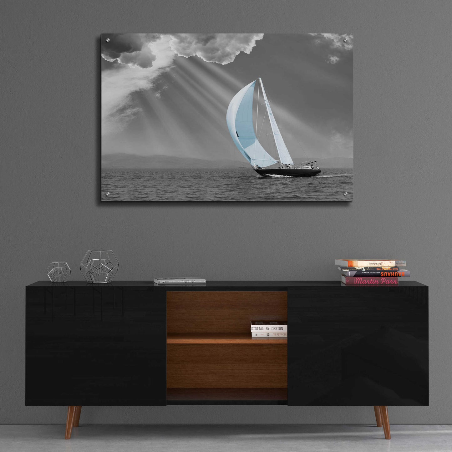 Epic Art 'Sailing' by Jadei Graphics, Acrylic Glass Wall Art,36x24