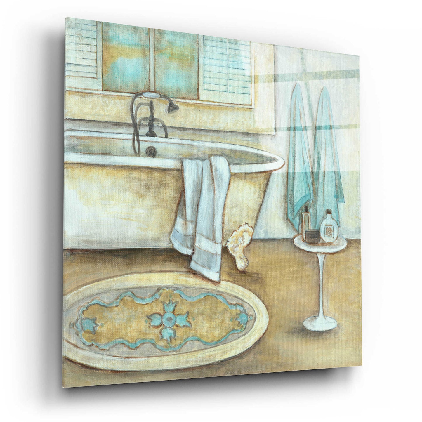 Epic Art 'Soft Bath II' by Jadei Graphics, Acrylic Glass Wall Art,12x12