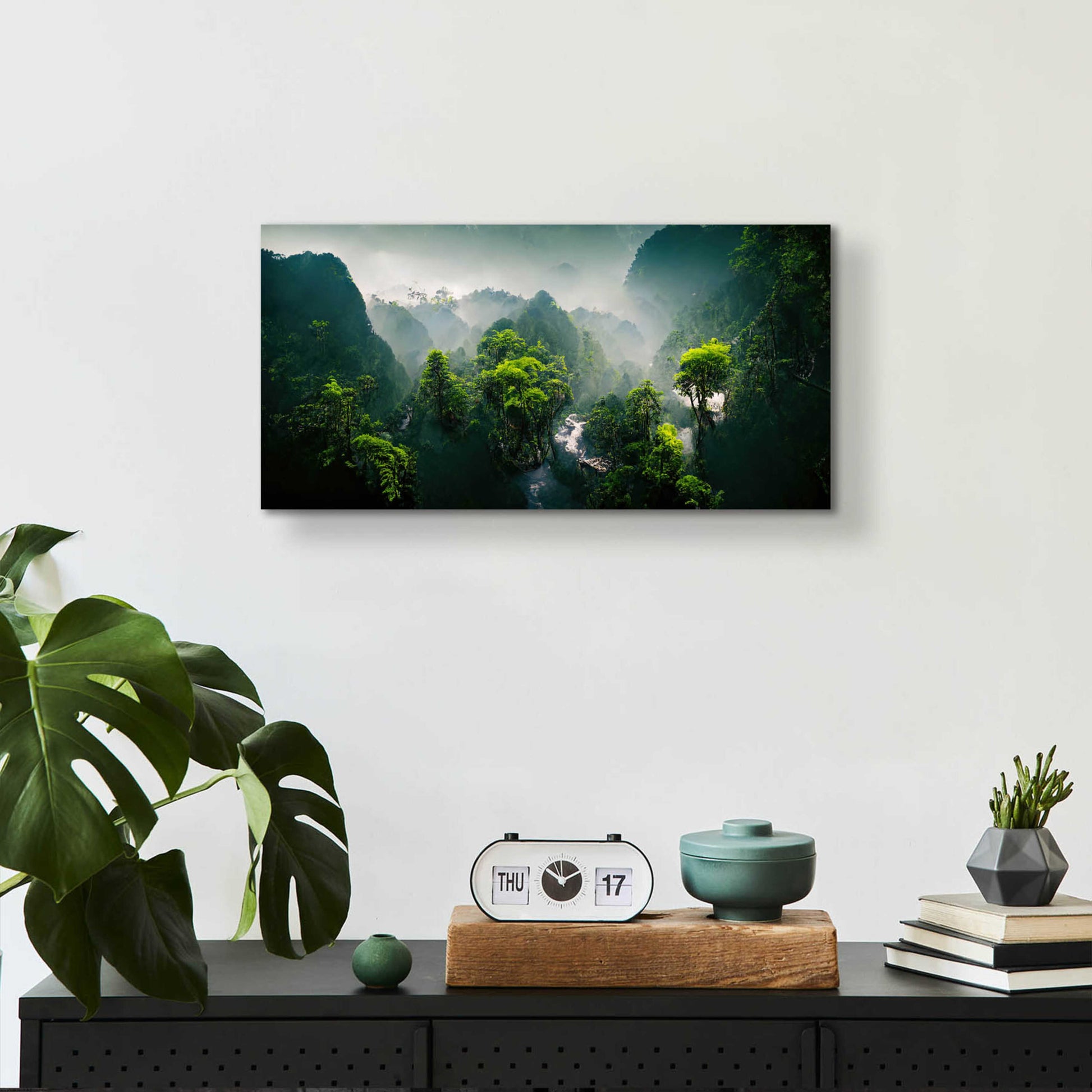 Epic Art 'Exotic Forest' by Epic Portfolio, Acrylic Glass Wall Art,24x12