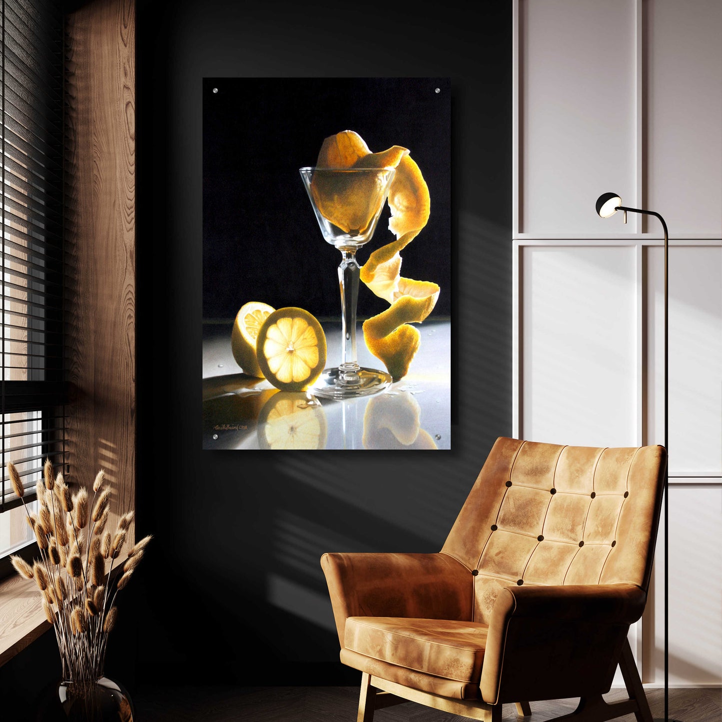 Epic Art 'Twisted Lemon' by Cecile Baird, Acrylic Glass Wall Art,24x36