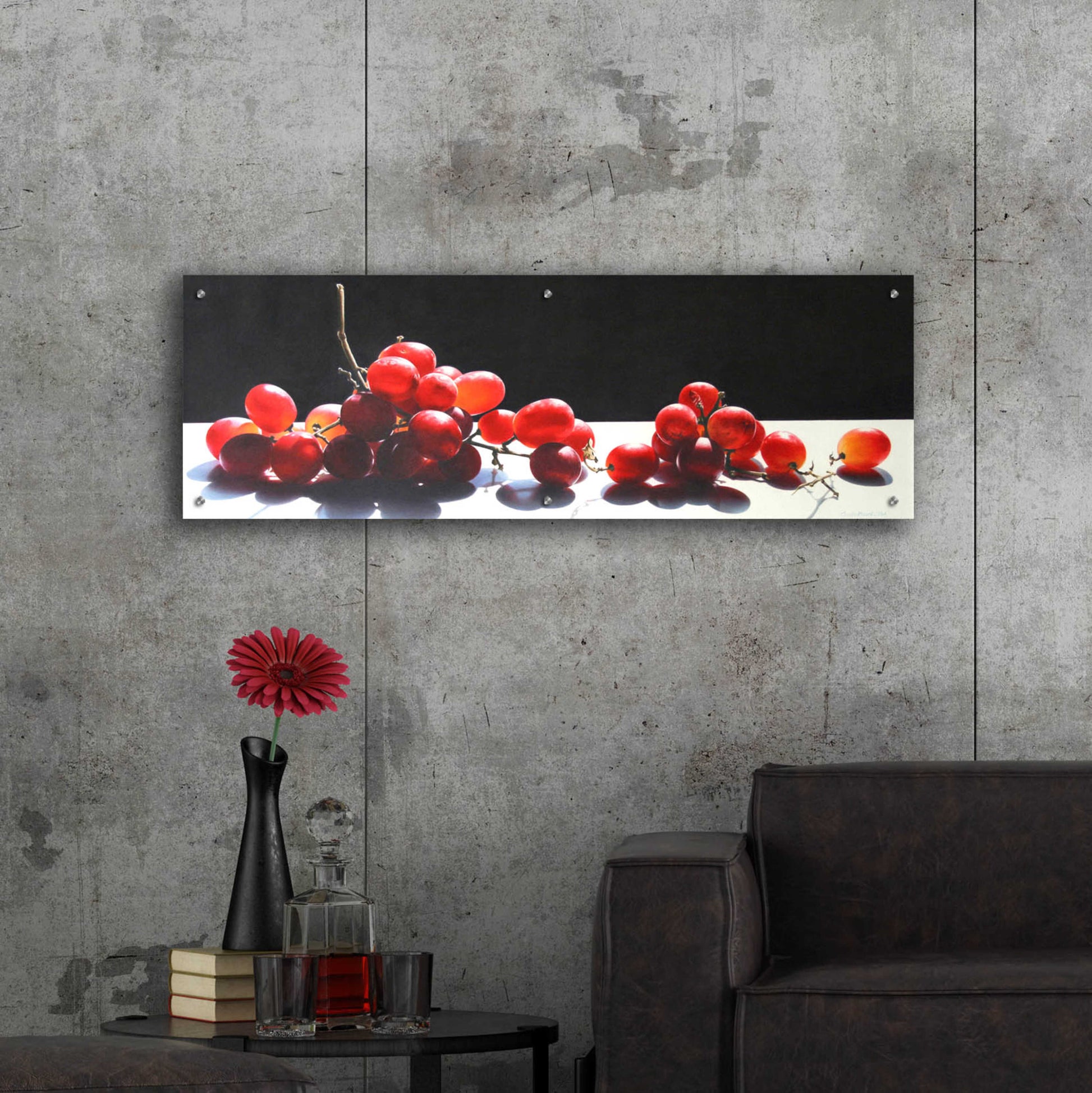 Epic Art '2008 Best of Show Radiant Red' by Cecile Baird, Acrylic Glass Wall Art,48x16