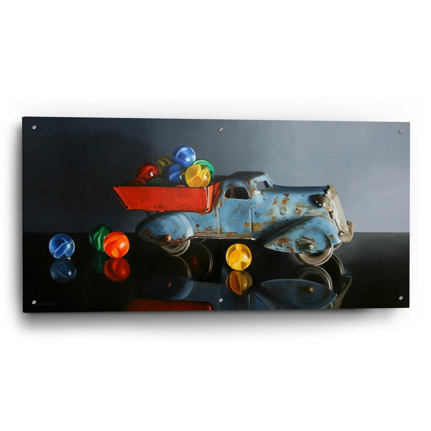 Epic Art 'Antique Toy Truck' by Cecile Baird, Acrylic Glass Wall Art,48x24