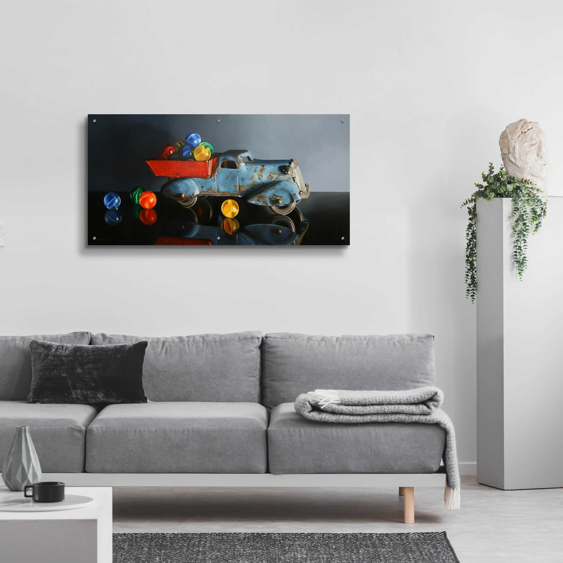 Epic Art 'Antique Toy Truck' by Cecile Baird, Acrylic Glass Wall Art,48x24