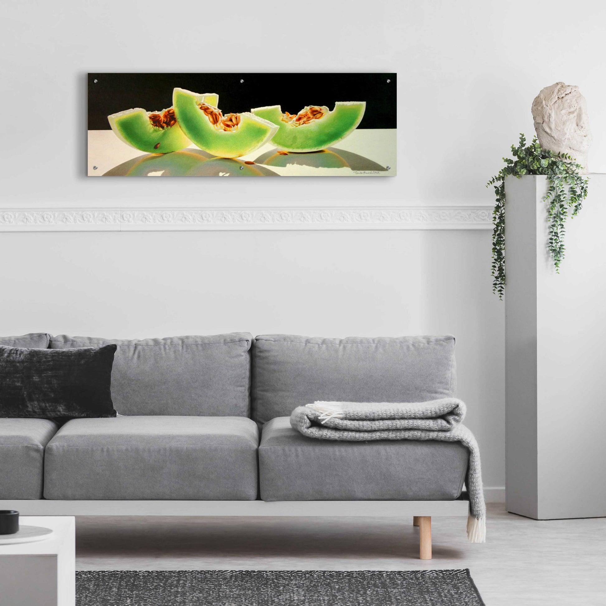 Epic Art 'Honeydew Rainbows' by Cecile Baird, Acrylic Glass Wall Art,48x16