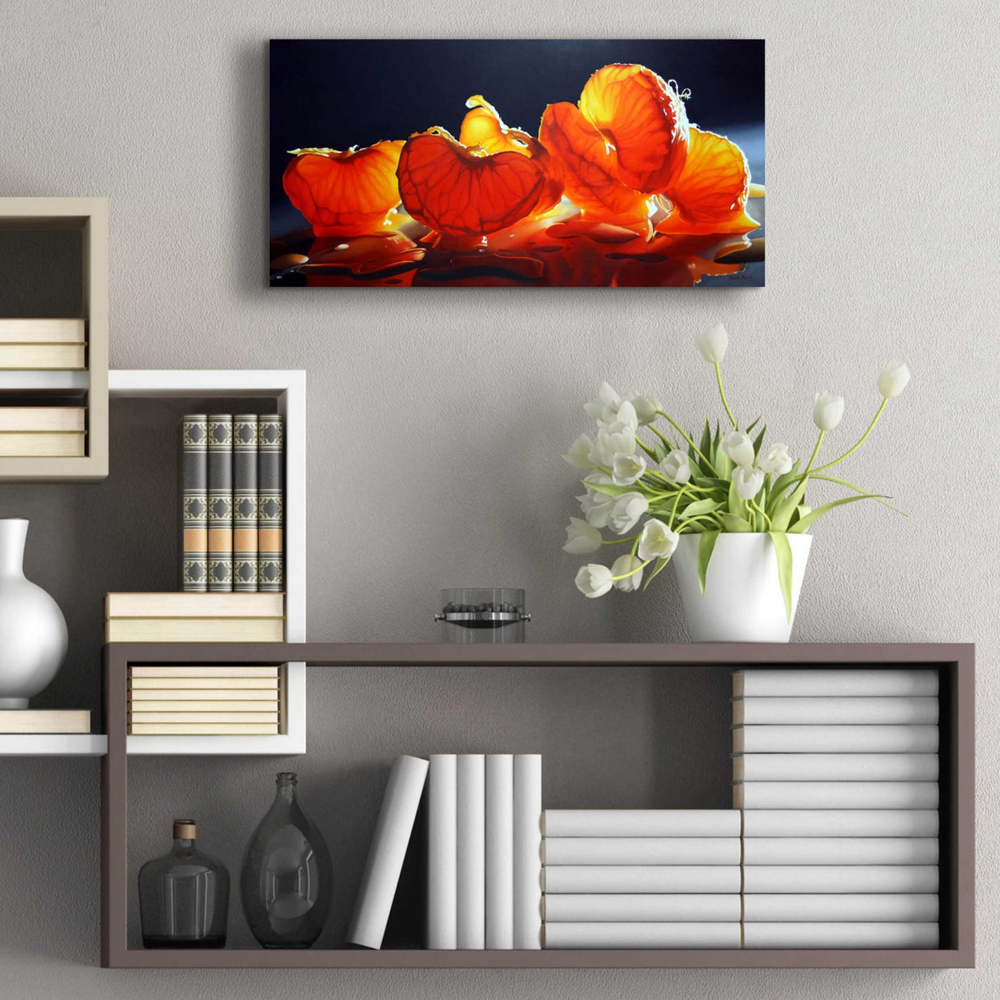 Epic Art 'Mandarin Orange' by Cecile Baird, Acrylic Glass Wall Art,24x12