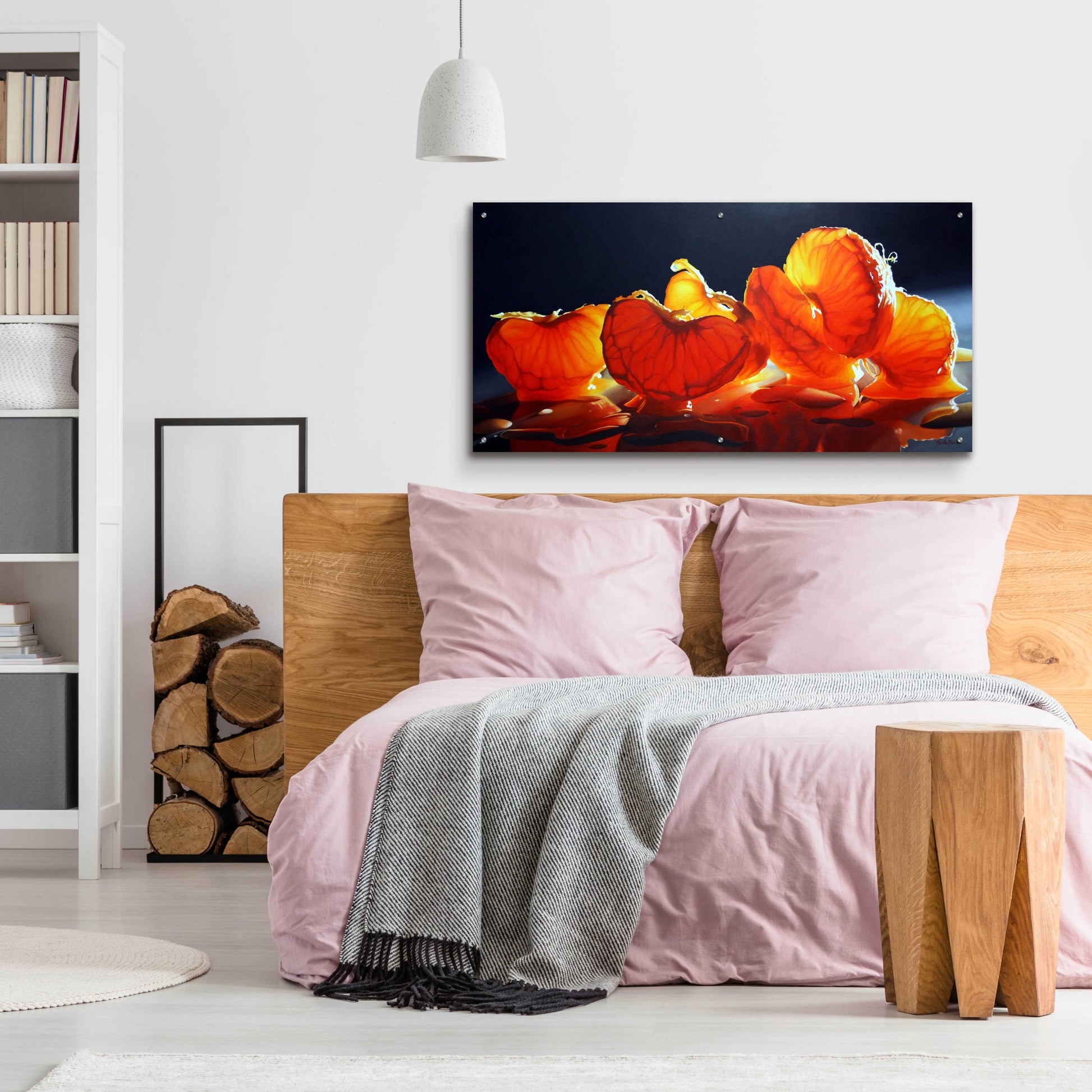 Epic Art 'Mandarin Orange' by Cecile Baird, Acrylic Glass Wall Art,48x24