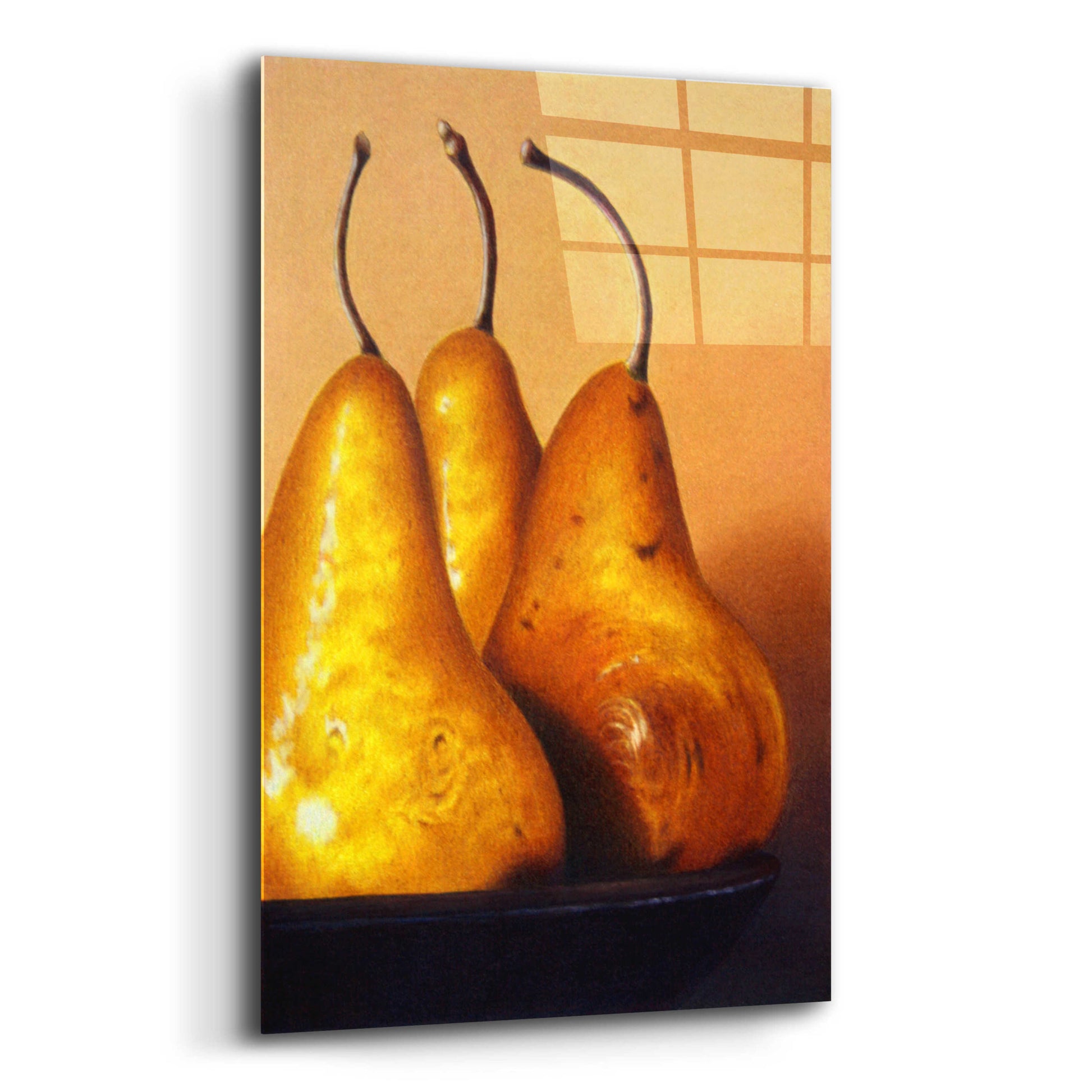 Epic Art 'Three Pears on Stonehenge' by Cecile Baird, Acrylic Glass Wall Art,12x16