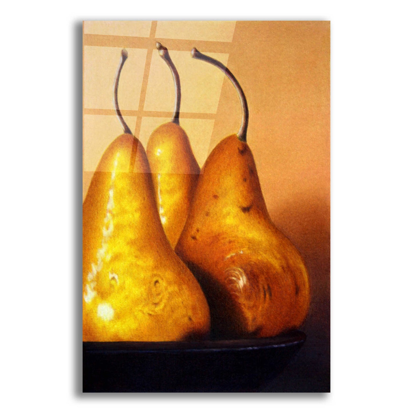 Epic Art 'Three Pears on Stonehenge' by Cecile Baird, Acrylic Glass Wall Art,12x16