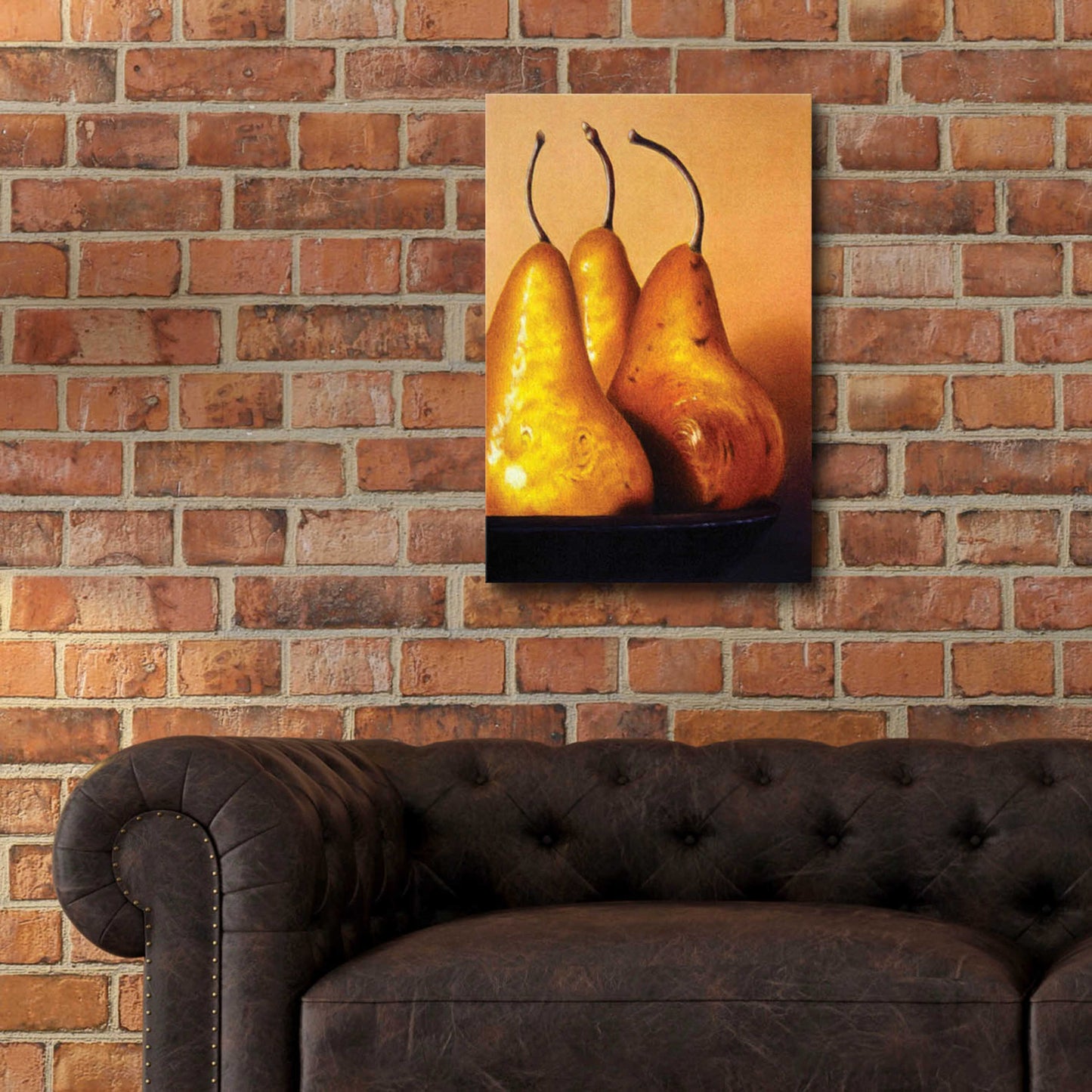 Epic Art 'Three Pears on Stonehenge' by Cecile Baird, Acrylic Glass Wall Art,16x24