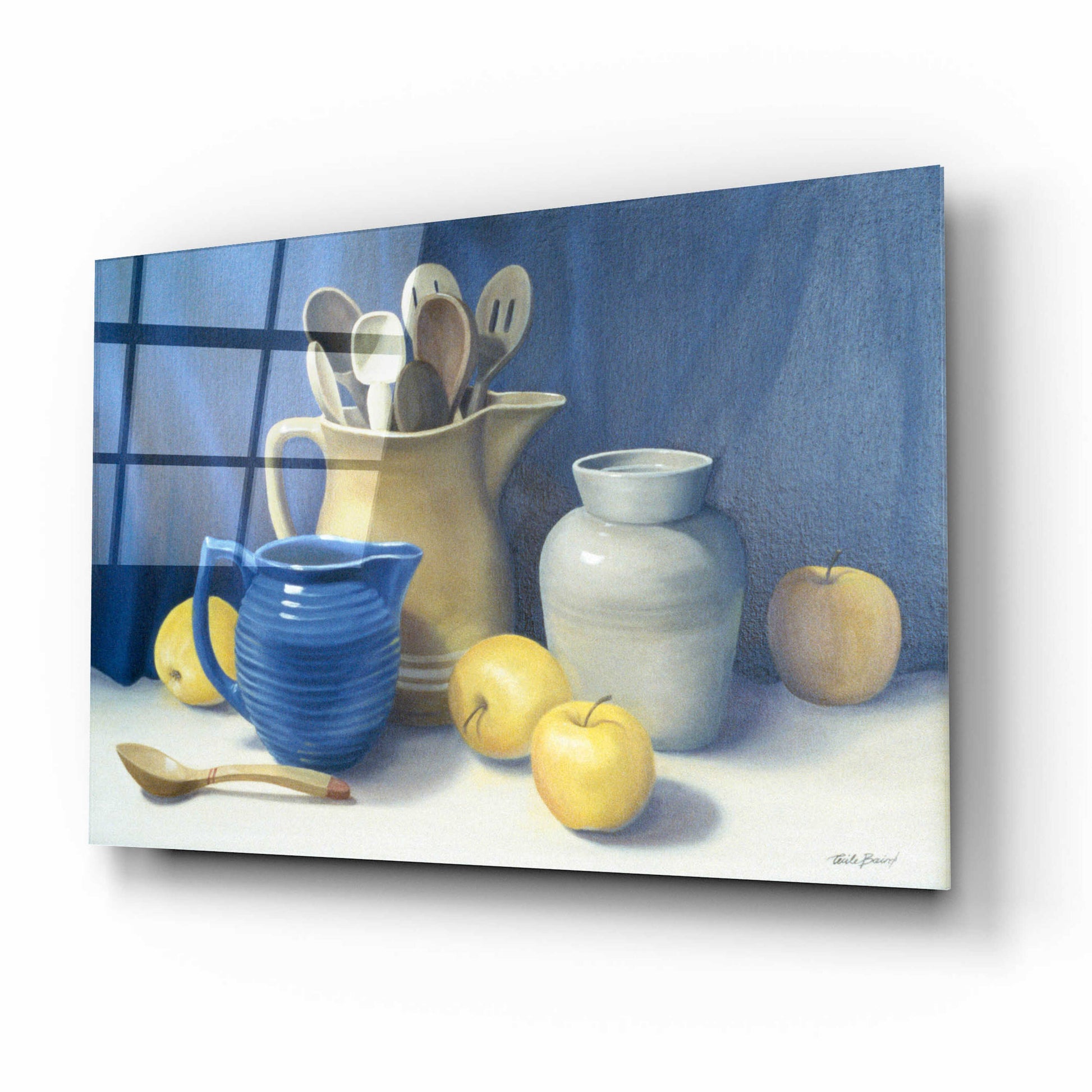 Epic Art 'Blue Pitcher' by Cecile Baird, Acrylic Glass Wall Art,16x12