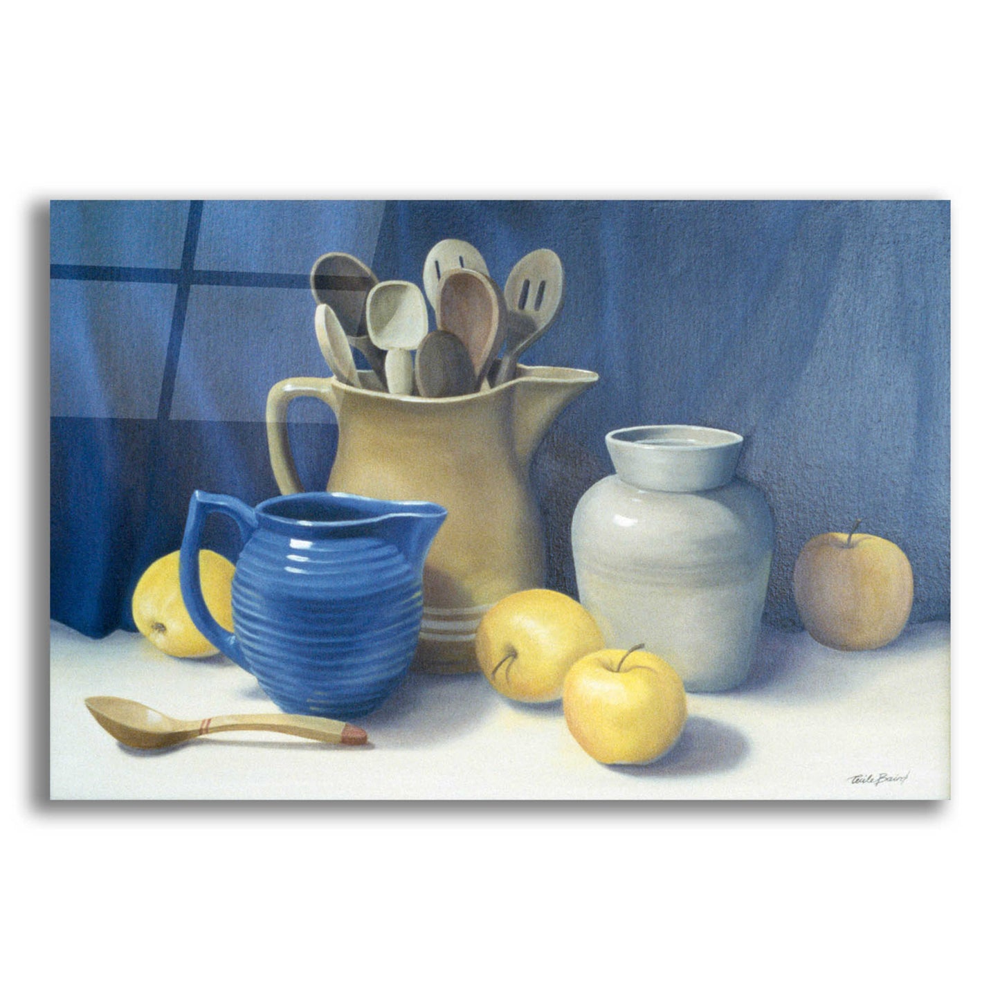 Epic Art 'Blue Pitcher' by Cecile Baird, Acrylic Glass Wall Art,16x12