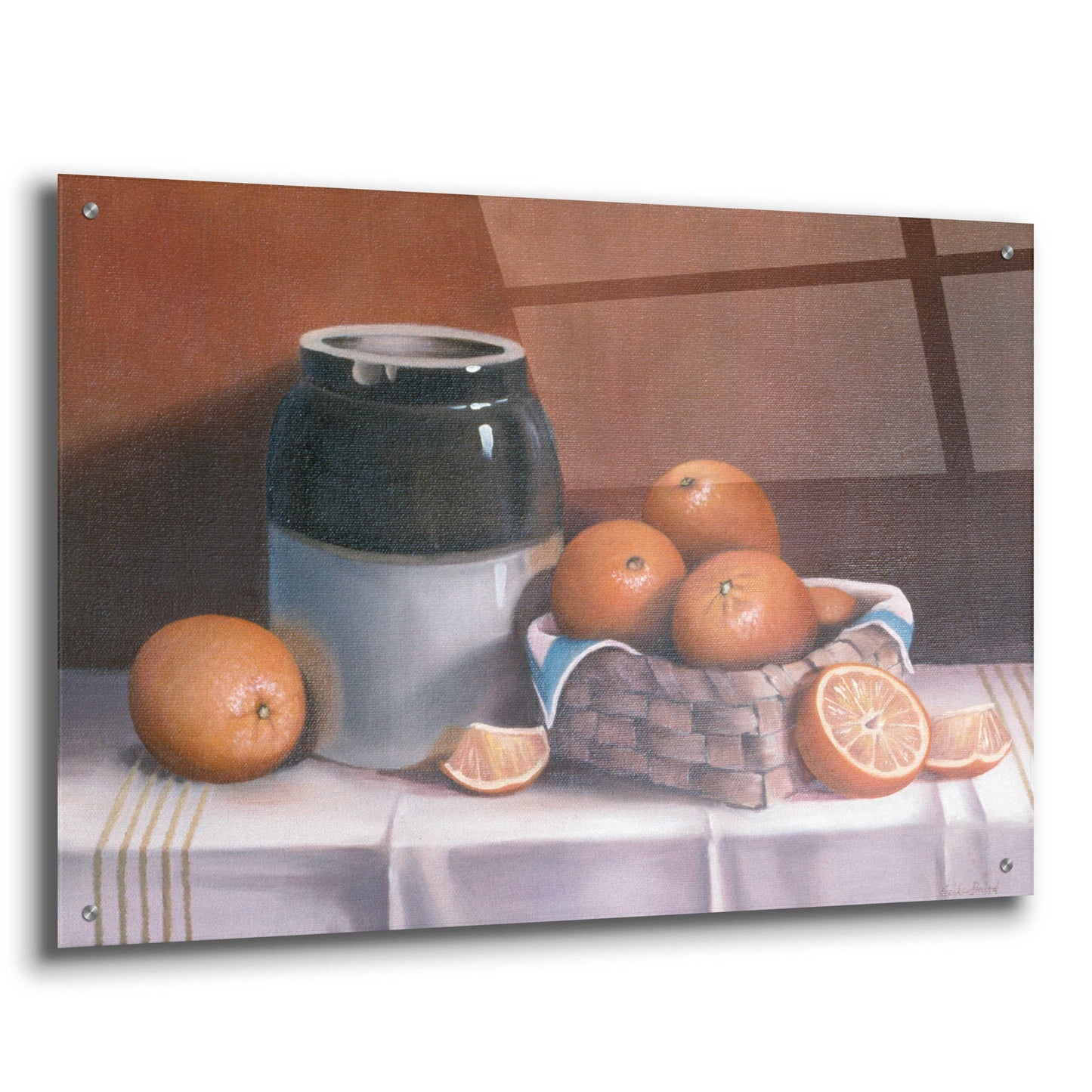 Epic Art 'Crock With Oranges' by Cecile Baird, Acrylic Glass Wall Art,36x24