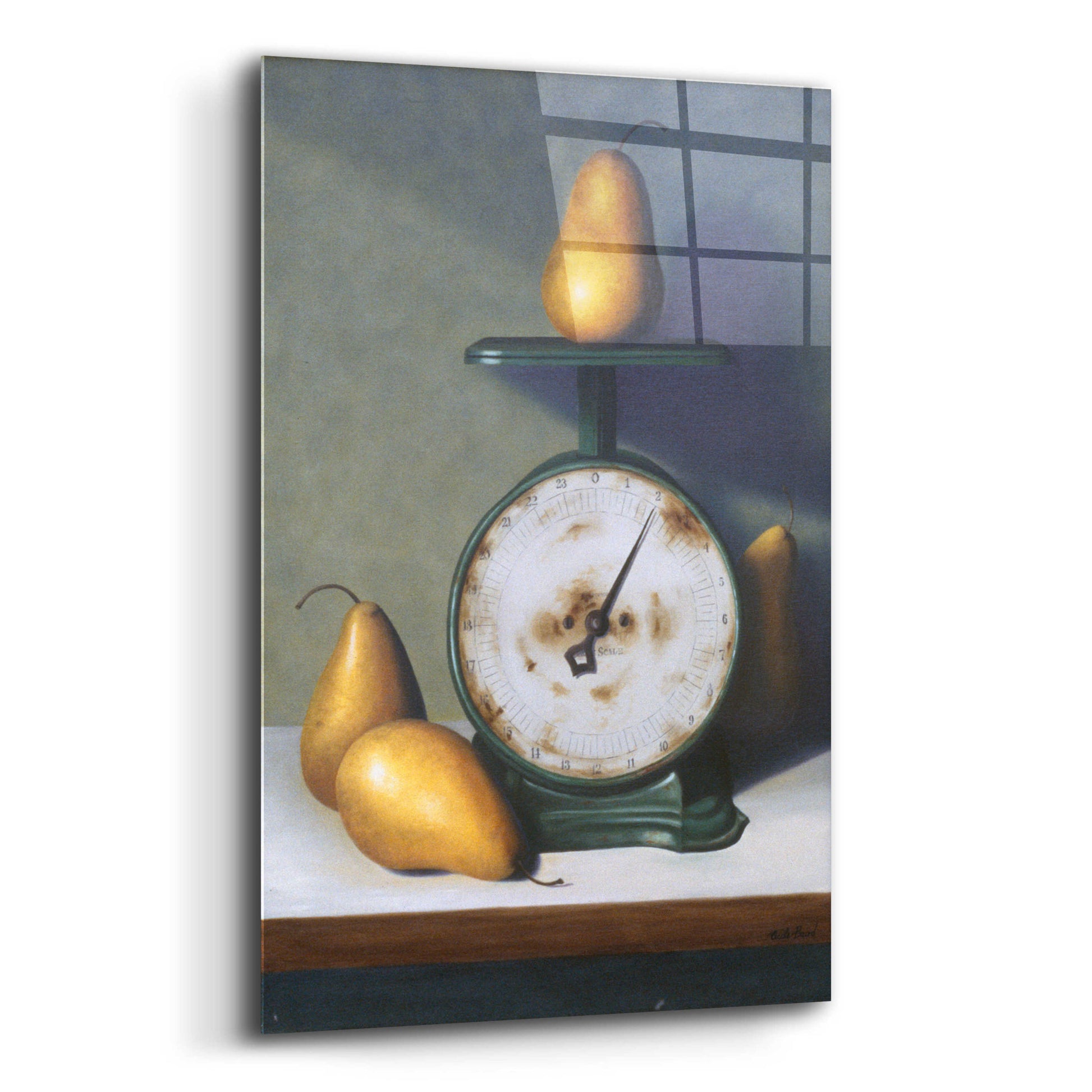 Epic Art 'Two Pound Pear' by Cecile Baird, Acrylic Glass Wall Art,12x16