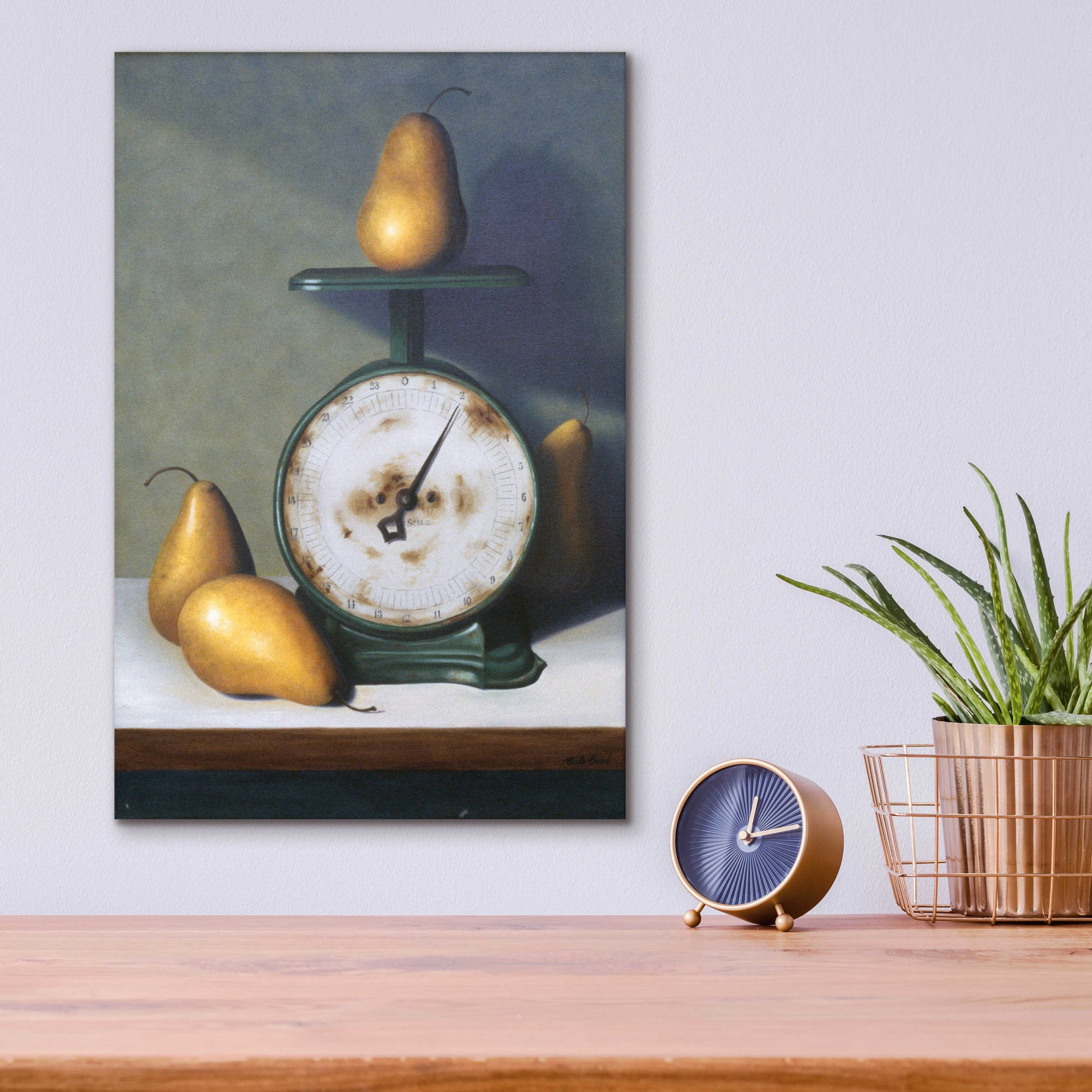 Epic Art 'Two Pound Pear' by Cecile Baird, Acrylic Glass Wall Art,12x16