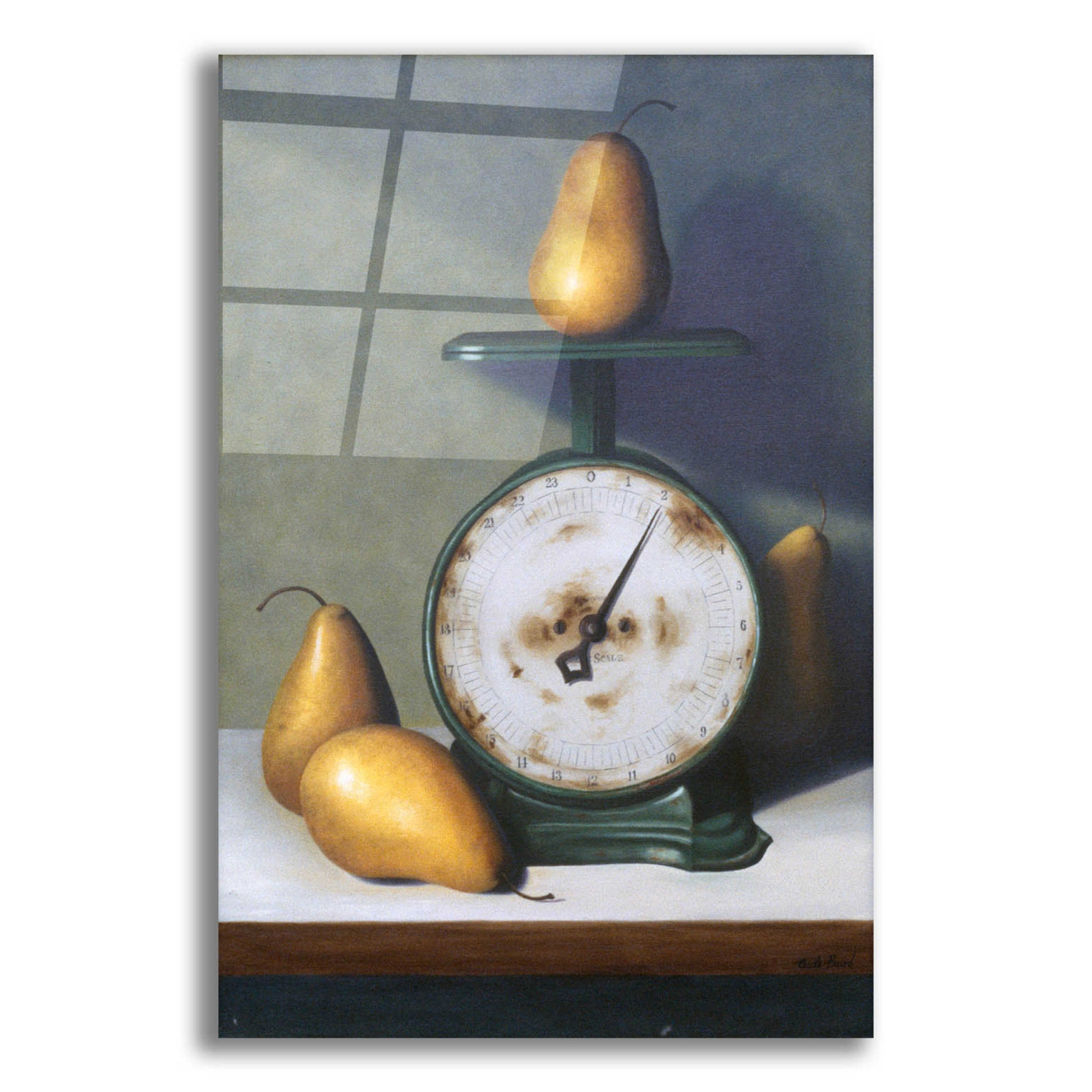 Epic Art 'Two Pound Pear' by Cecile Baird, Acrylic Glass Wall Art,12x16