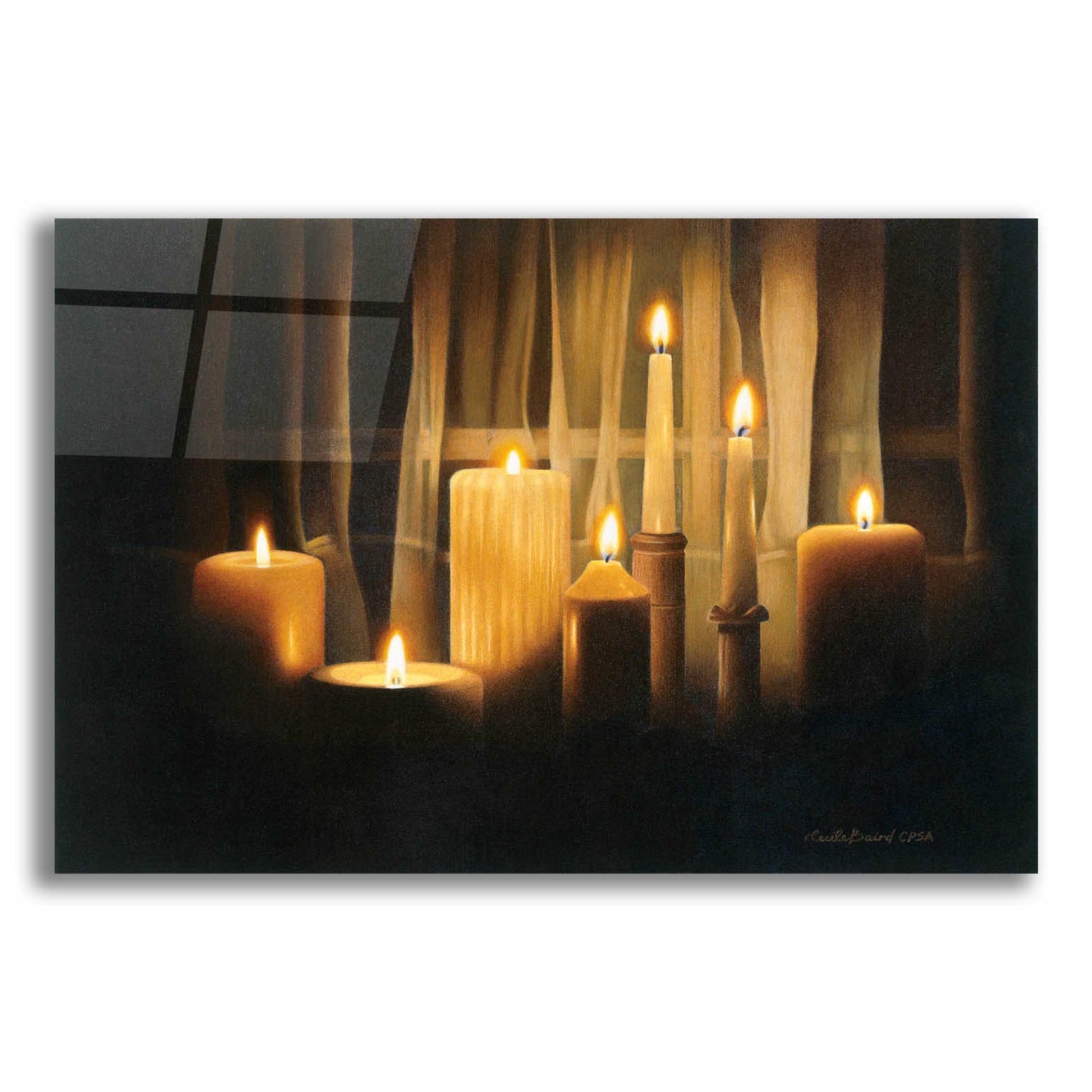 Epic Art 'Burning Bright' by Cecile Baird, Acrylic Glass Wall Art,16x12