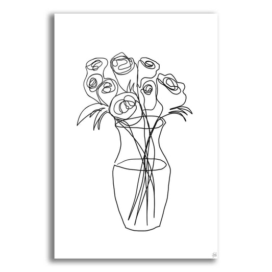 Epic Art 'Floral Bunch 2' by Line and Brush, Acrylic Glass Wall Art