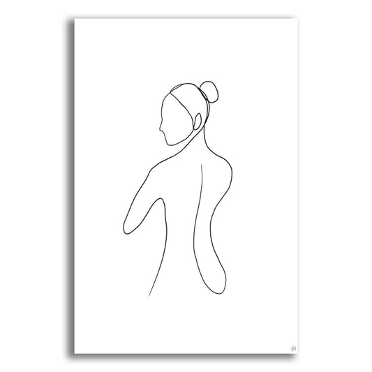 Epic Art 'Line Female Back 3' by Line and Brush, Acrylic Glass Wall Art