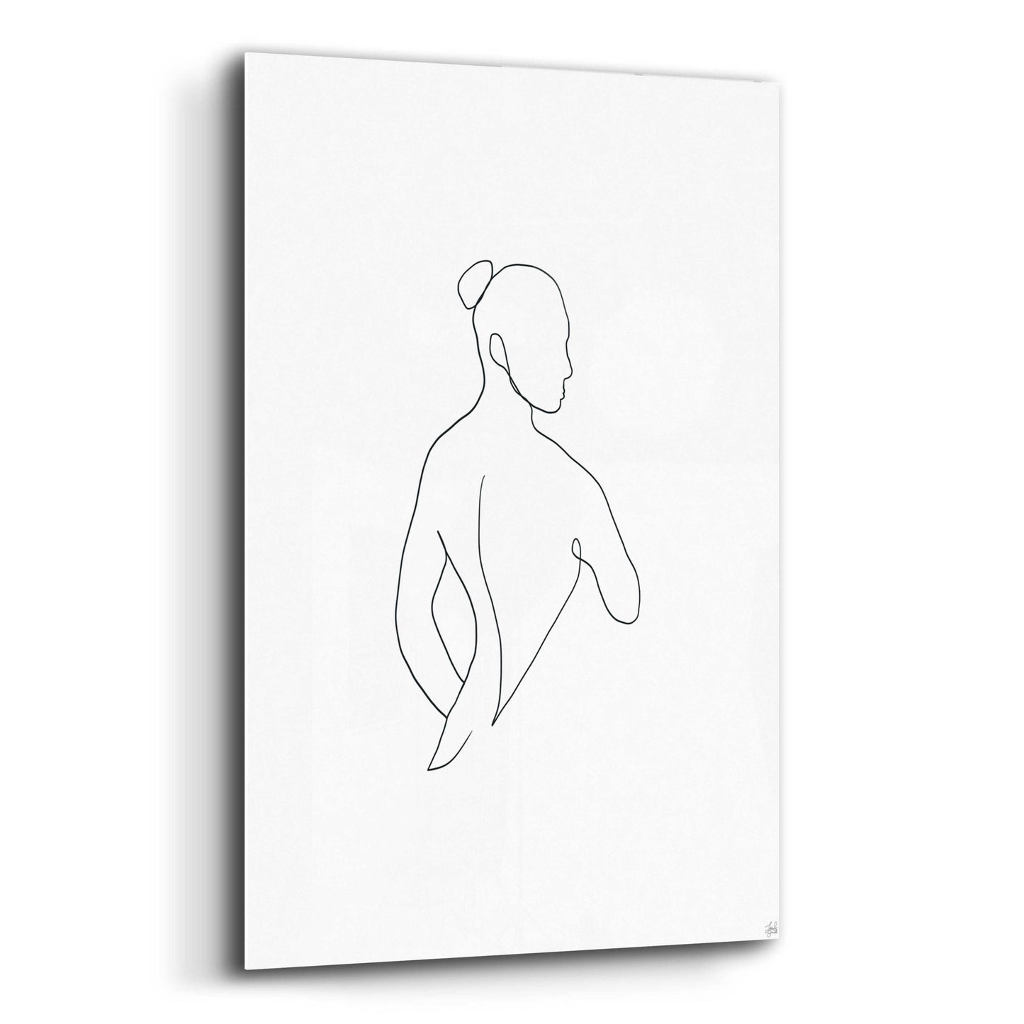 Epic Art 'Line Female Back 4' by Line and Brush, Acrylic Glass Wall Art,16x24