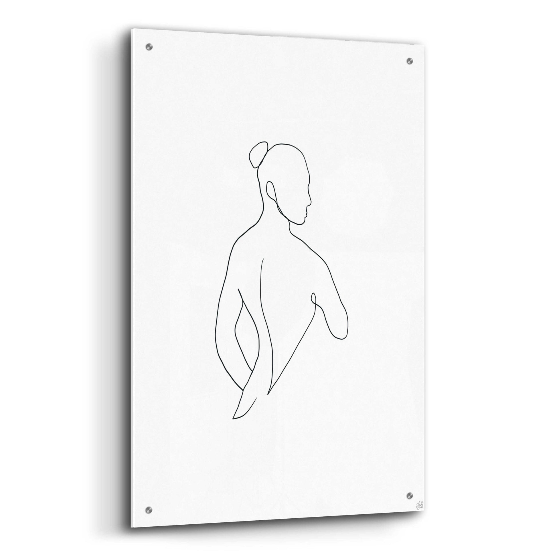 Epic Art 'Line Female Back 4' by Line and Brush, Acrylic Glass Wall Art,24x36