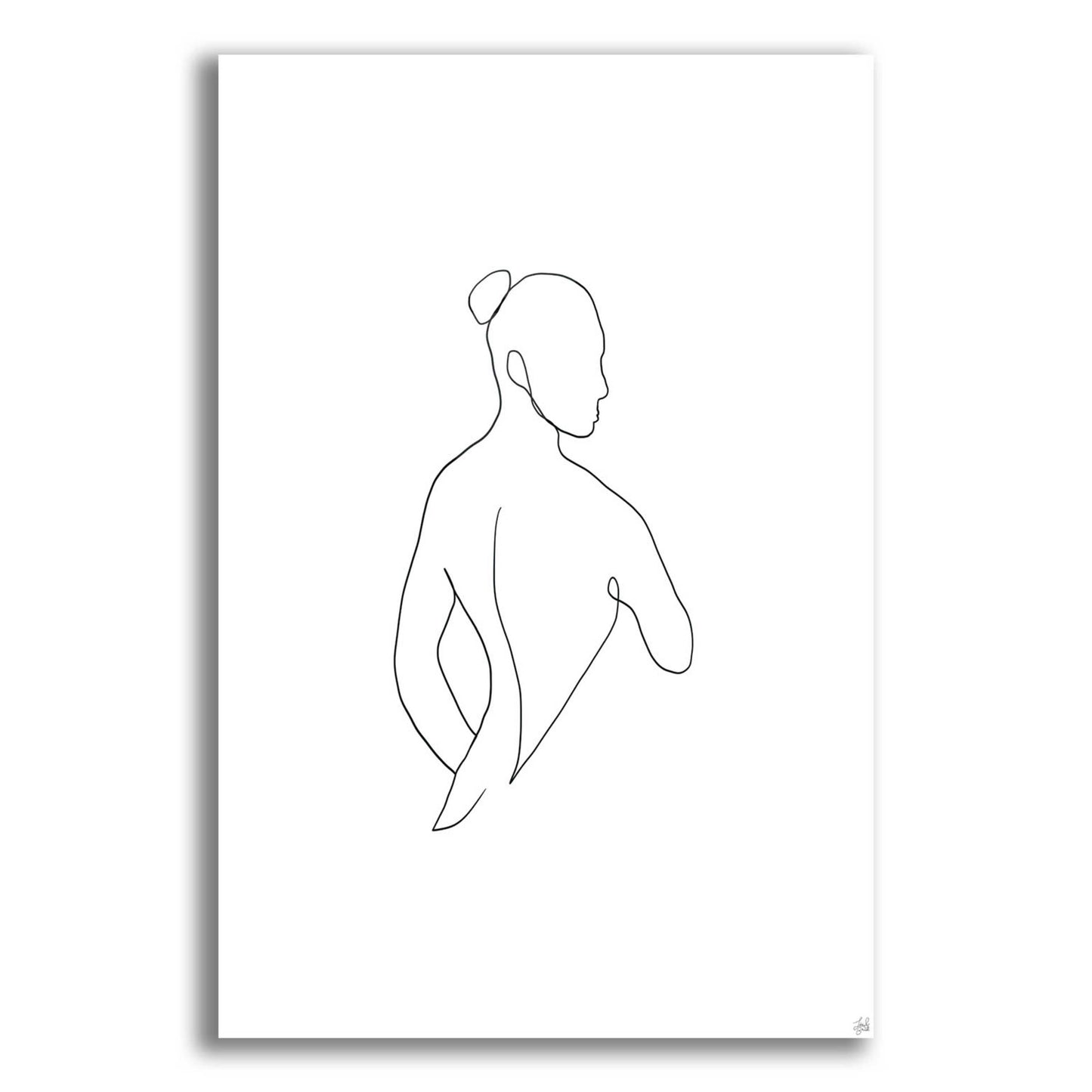 Epic Art 'Line Female Back 4' by Line and Brush, Acrylic Glass Wall Art