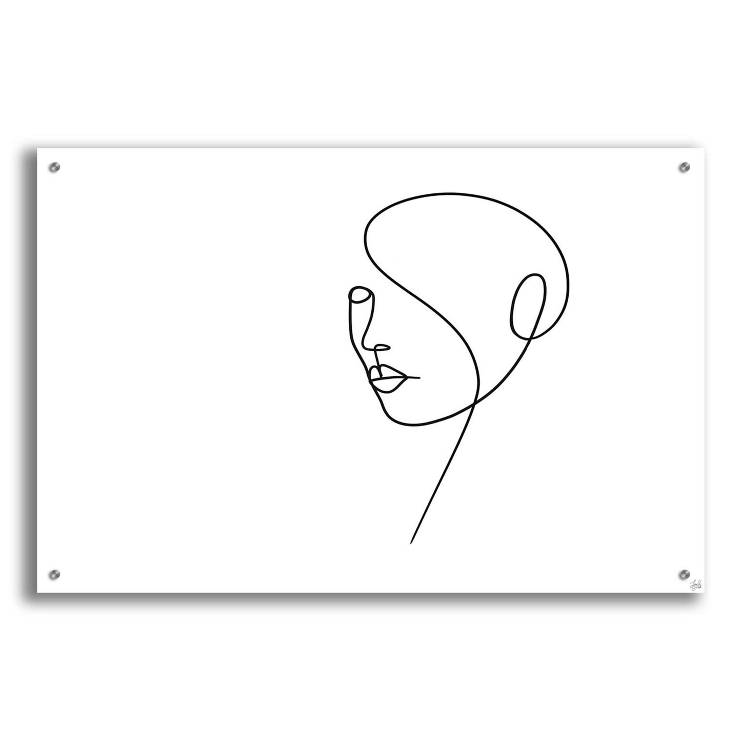 Epic Art 'Line Lady 4' by Line and Brush, Acrylic Glass Wall Art,36x24