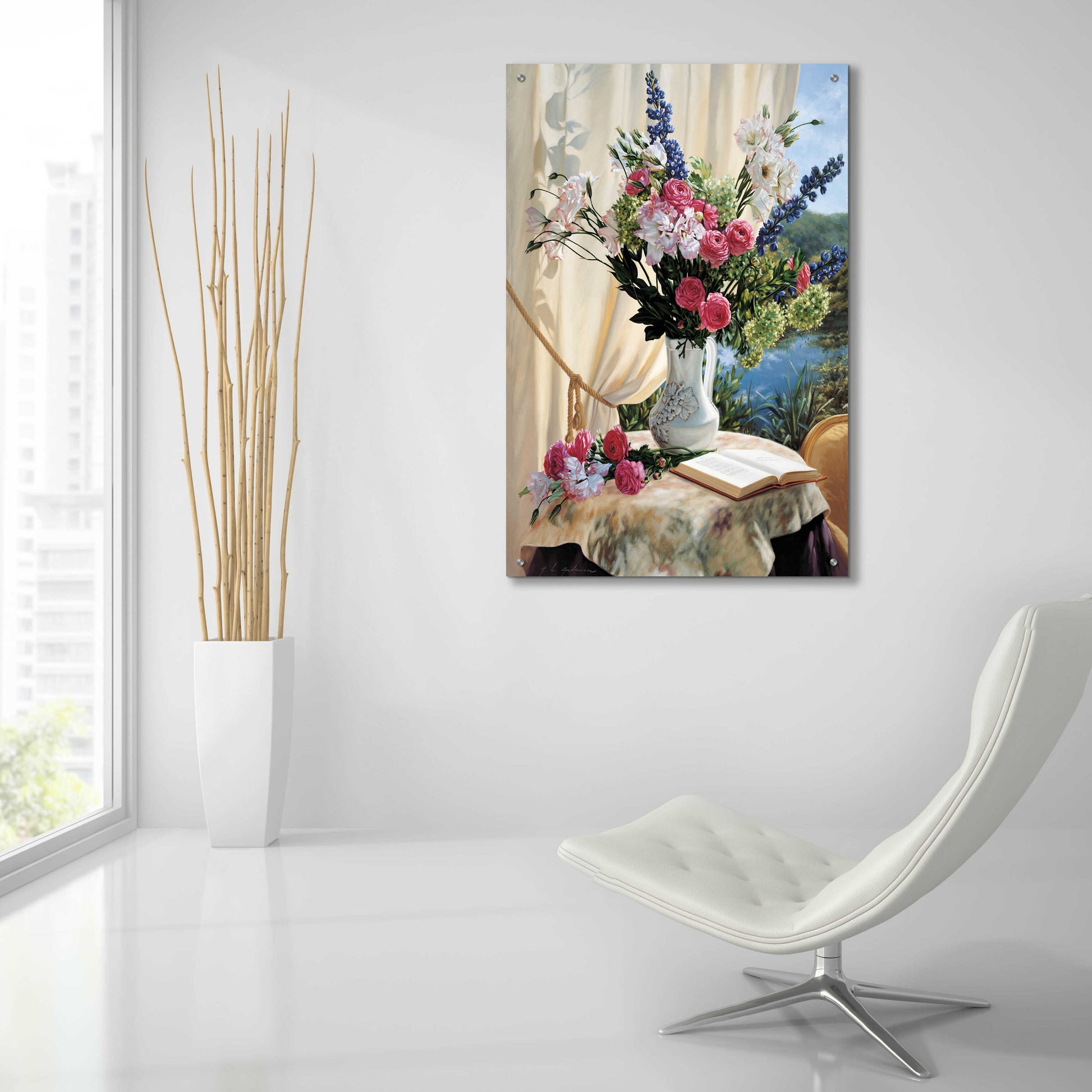 Epic Art 'Dickinson By The Pond' by Robin Anderson, Acrylic Glass Wall Art,24x36