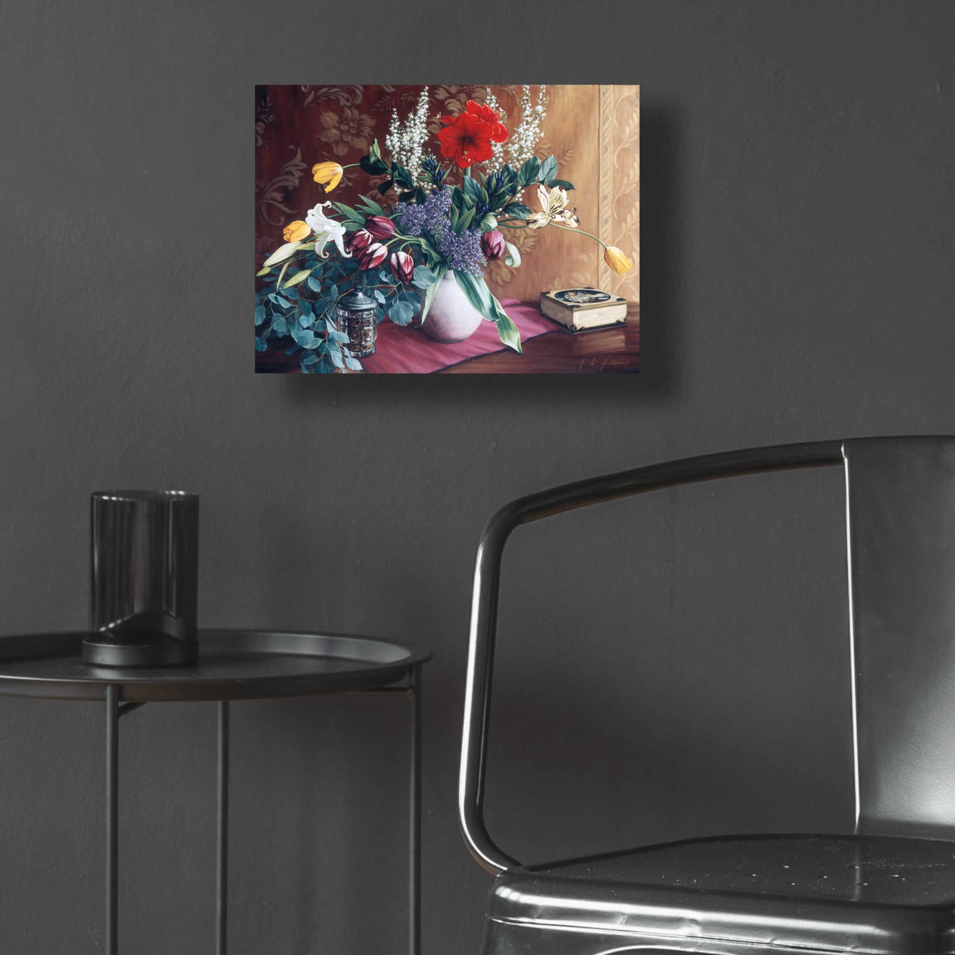 Epic Art 'Evening Bouquet with Toffee Box' by Robin Anderson, Acrylic Glass Wall Art,16x12