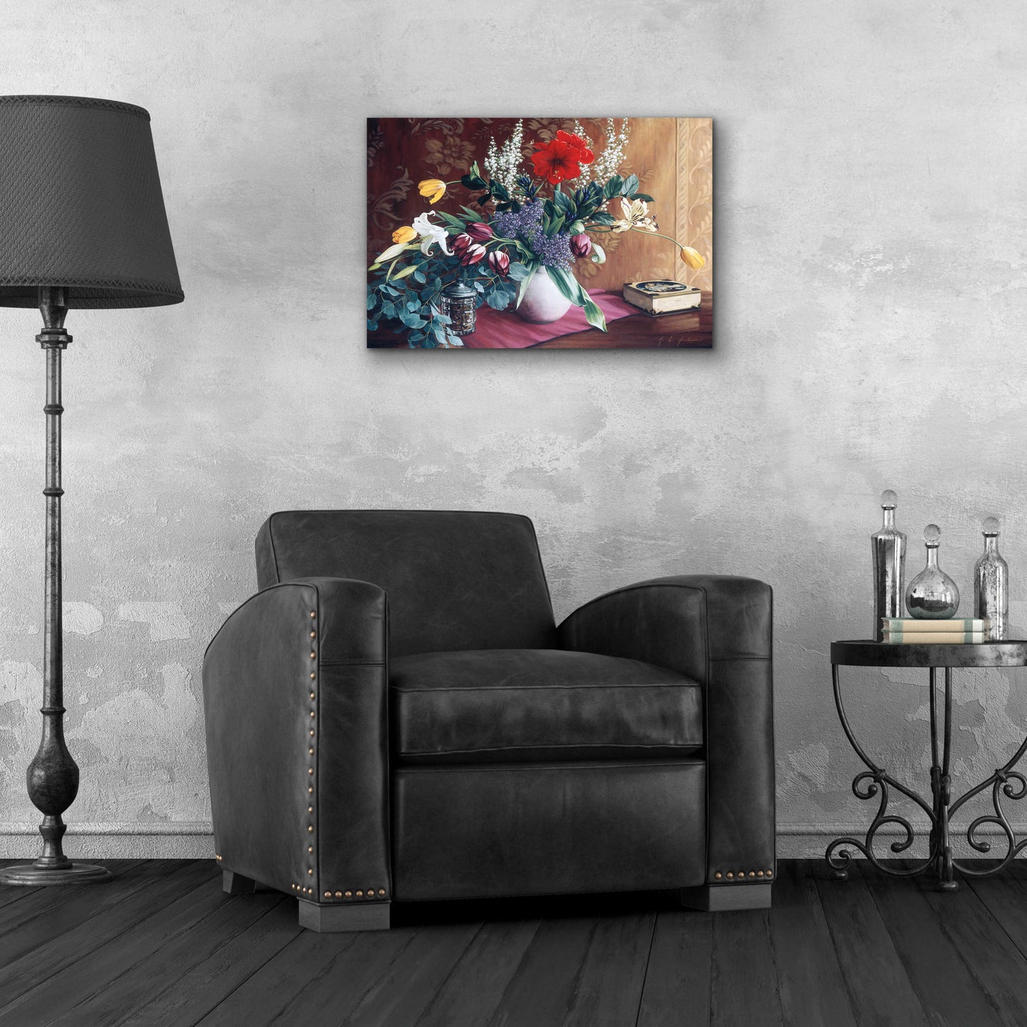 Epic Art 'Evening Bouquet with Toffee Box' by Robin Anderson, Acrylic Glass Wall Art,24x16