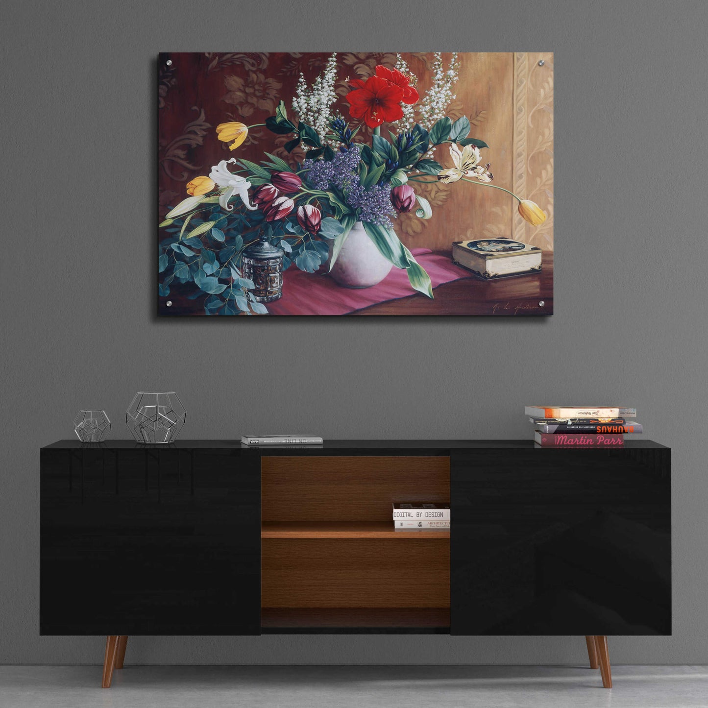 Epic Art 'Evening Bouquet with Toffee Box' by Robin Anderson, Acrylic Glass Wall Art,36x24