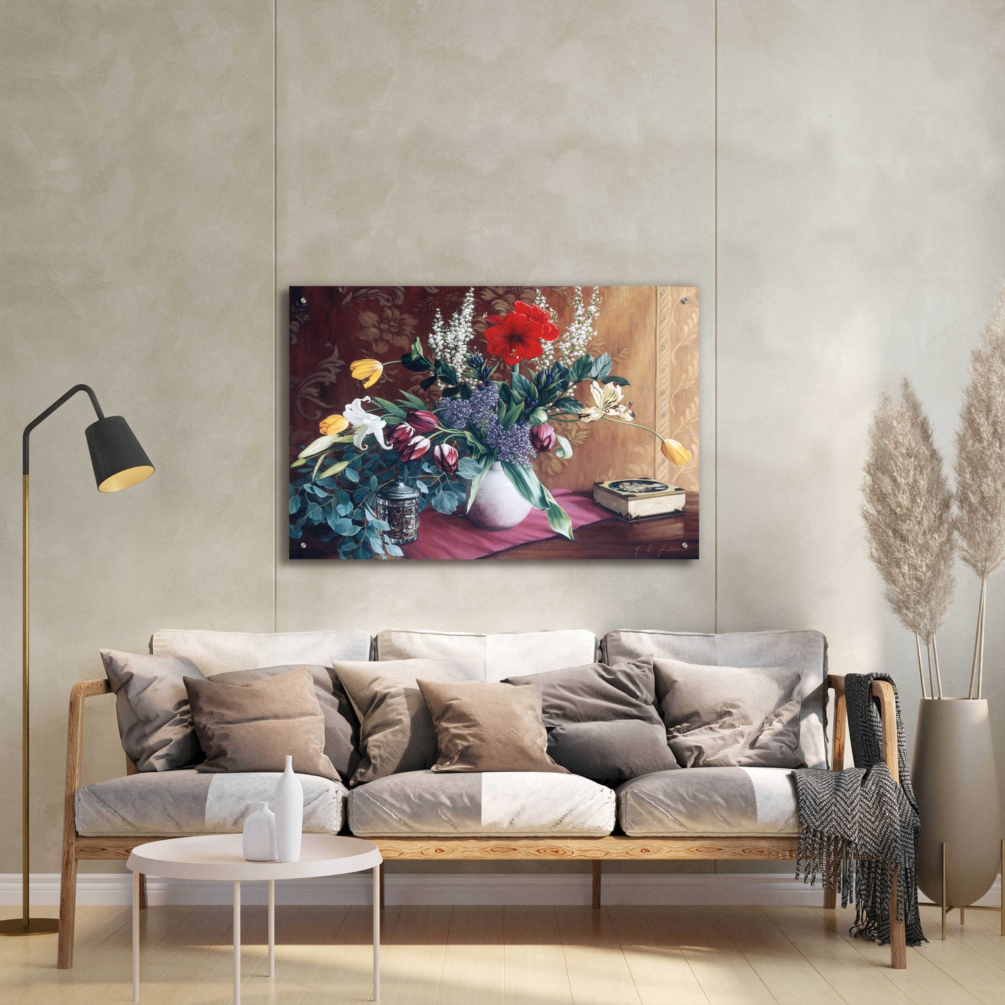 Epic Art 'Evening Bouquet with Toffee Box' by Robin Anderson, Acrylic Glass Wall Art,36x24