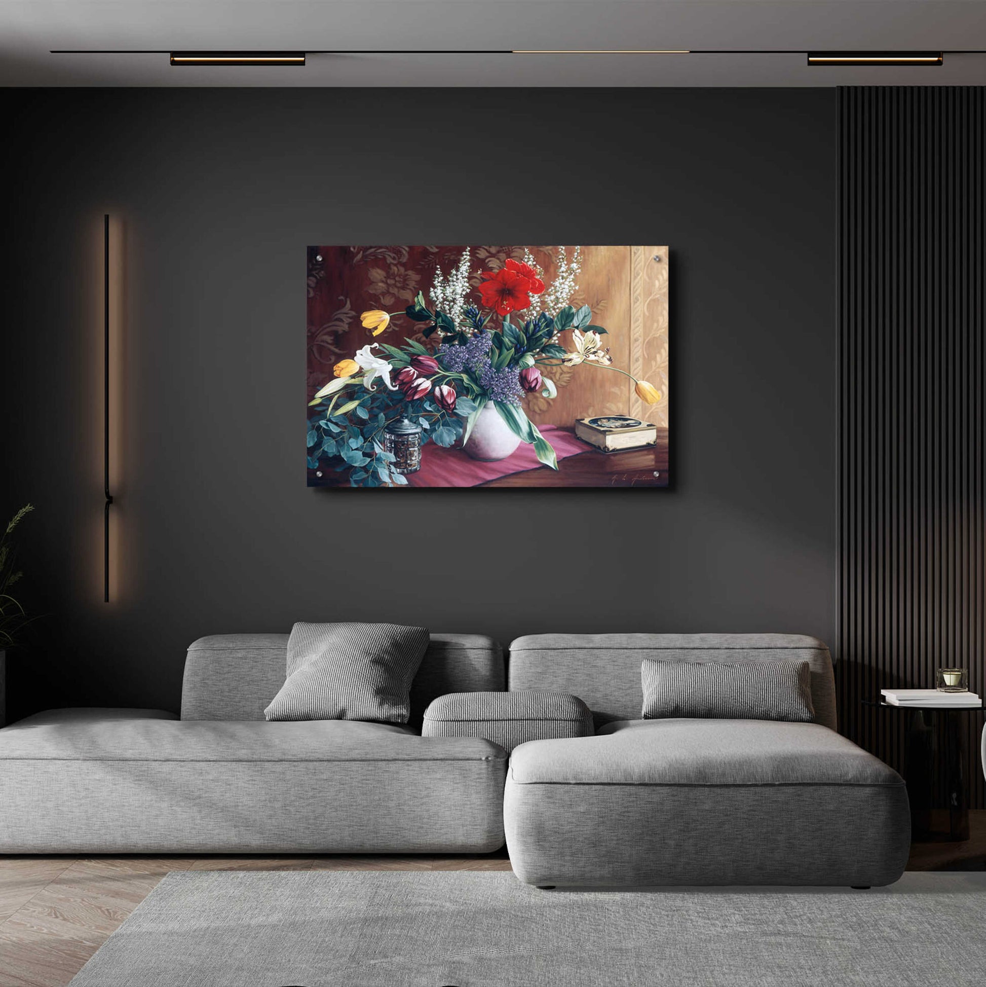 Epic Art 'Evening Bouquet with Toffee Box' by Robin Anderson, Acrylic Glass Wall Art,36x24