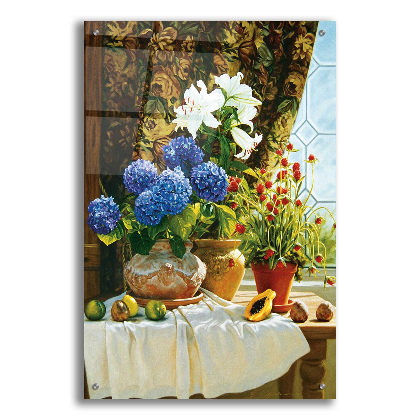 Epic Art ' Summer garden' by Robin Anderson, Acrylic Glass Wall Art,24x36