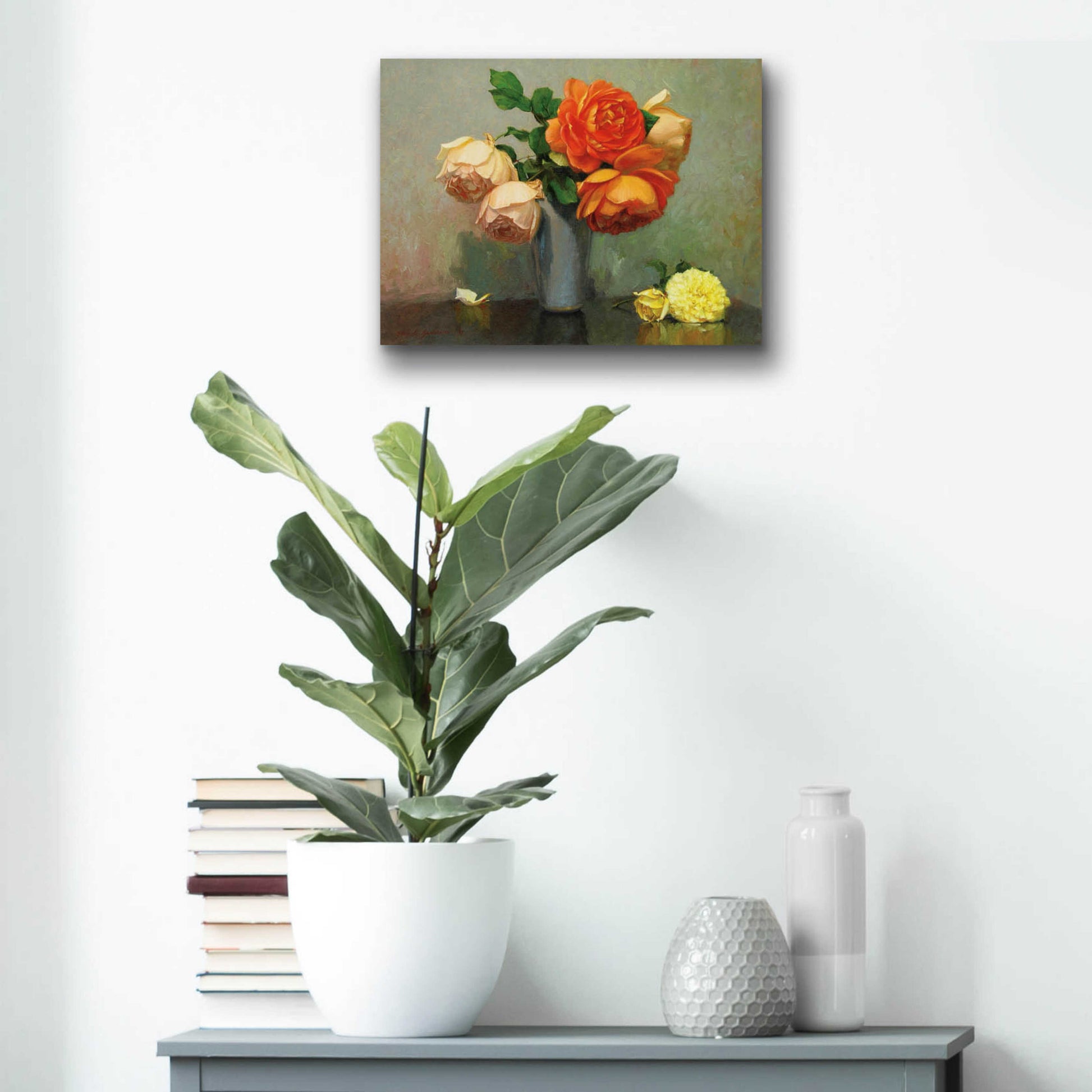 Epic Art 'Floral Bouquet' by Robin Anderson, Acrylic Glass Wall Art,16x12