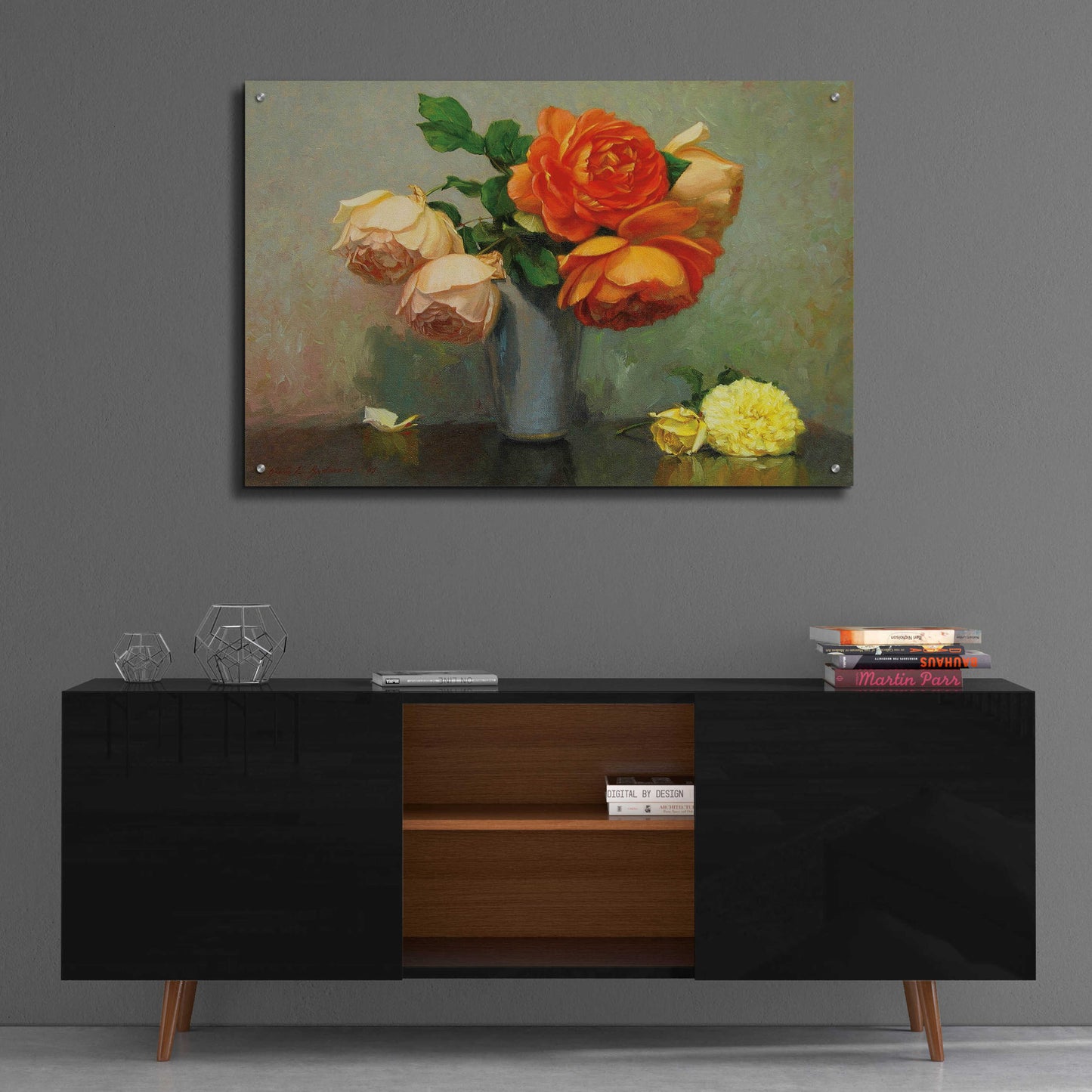 Epic Art 'Floral Bouquet' by Robin Anderson, Acrylic Glass Wall Art,36x24