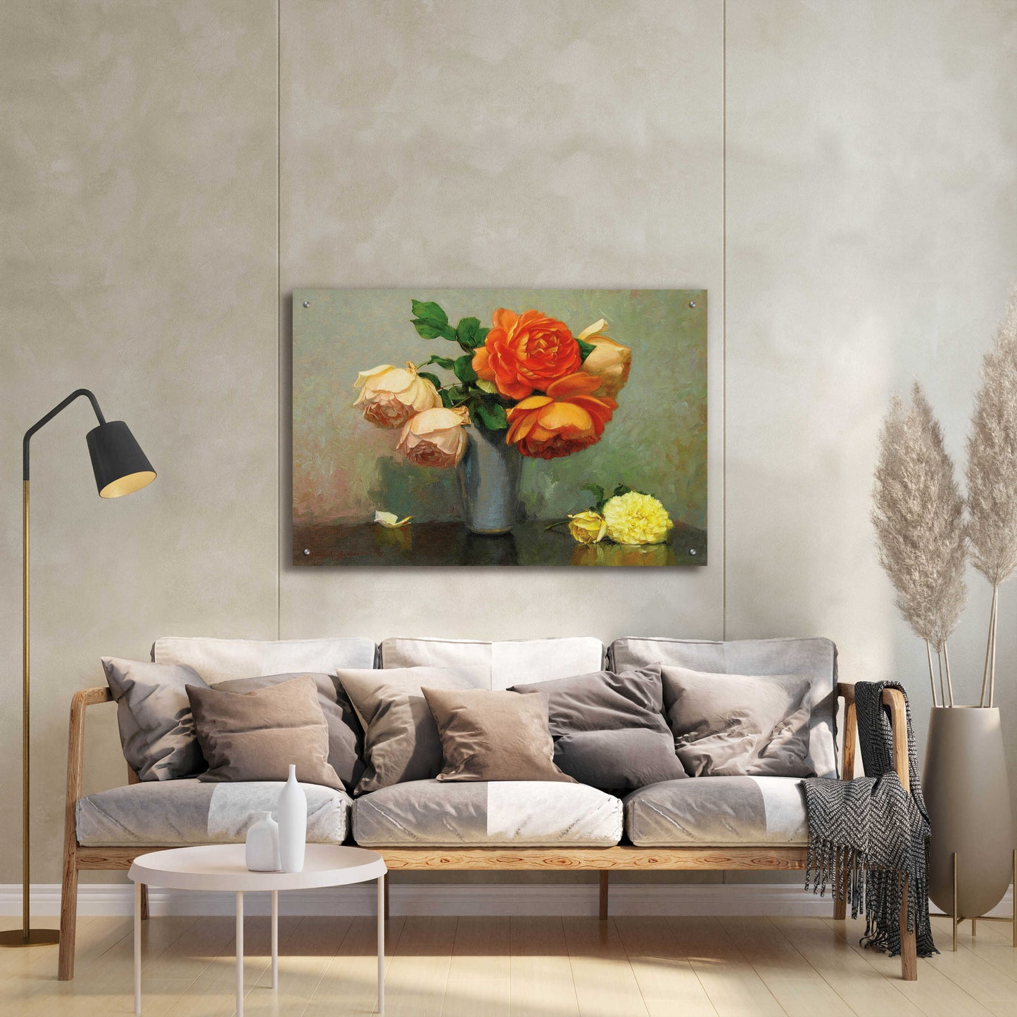 Epic Art 'Floral Bouquet' by Robin Anderson, Acrylic Glass Wall Art,36x24