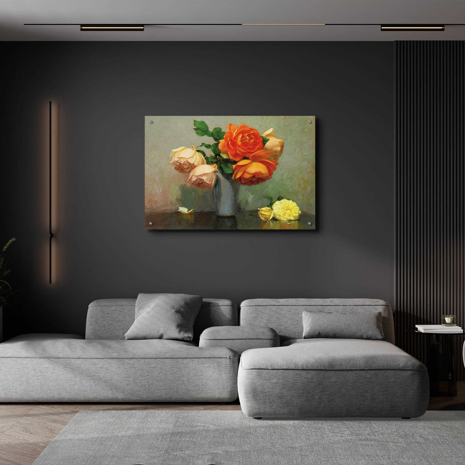 Epic Art 'Floral Bouquet' by Robin Anderson, Acrylic Glass Wall Art,36x24