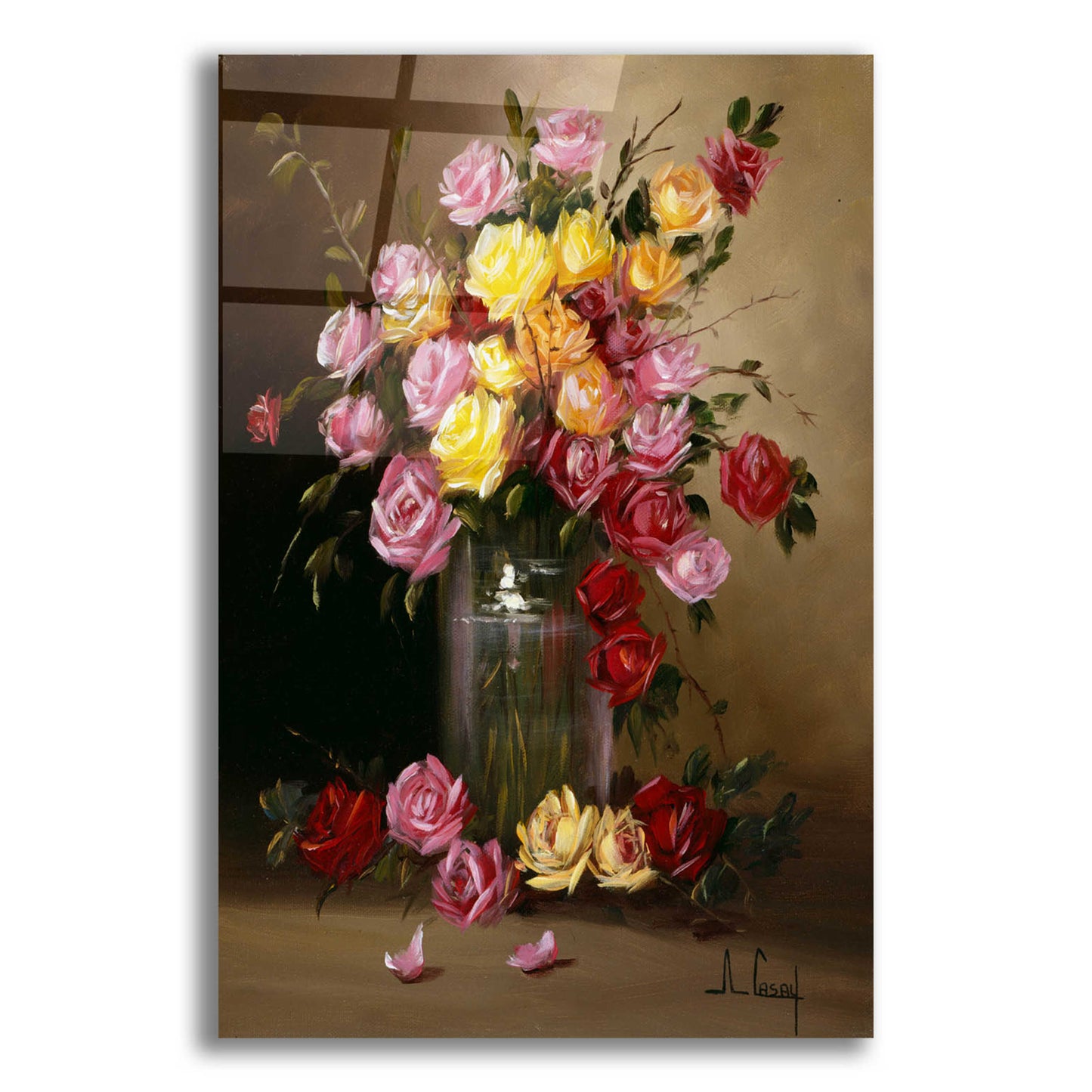 Epic Art 'Mom's Roses' by Anthony Casay, Acrylic Glass Wall Art