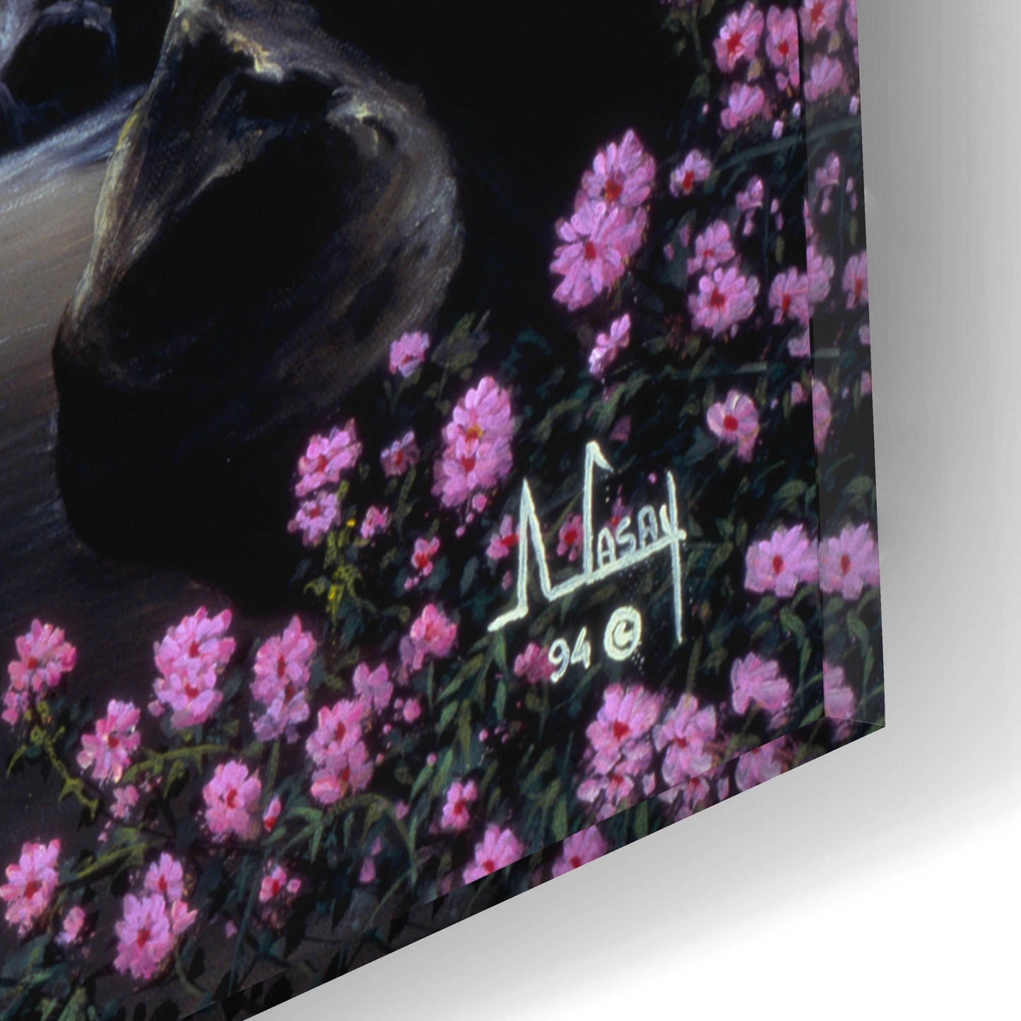 Epic Art 'Moonlight Roses' by Anthony Casay, Acrylic Glass Wall Art,12x16