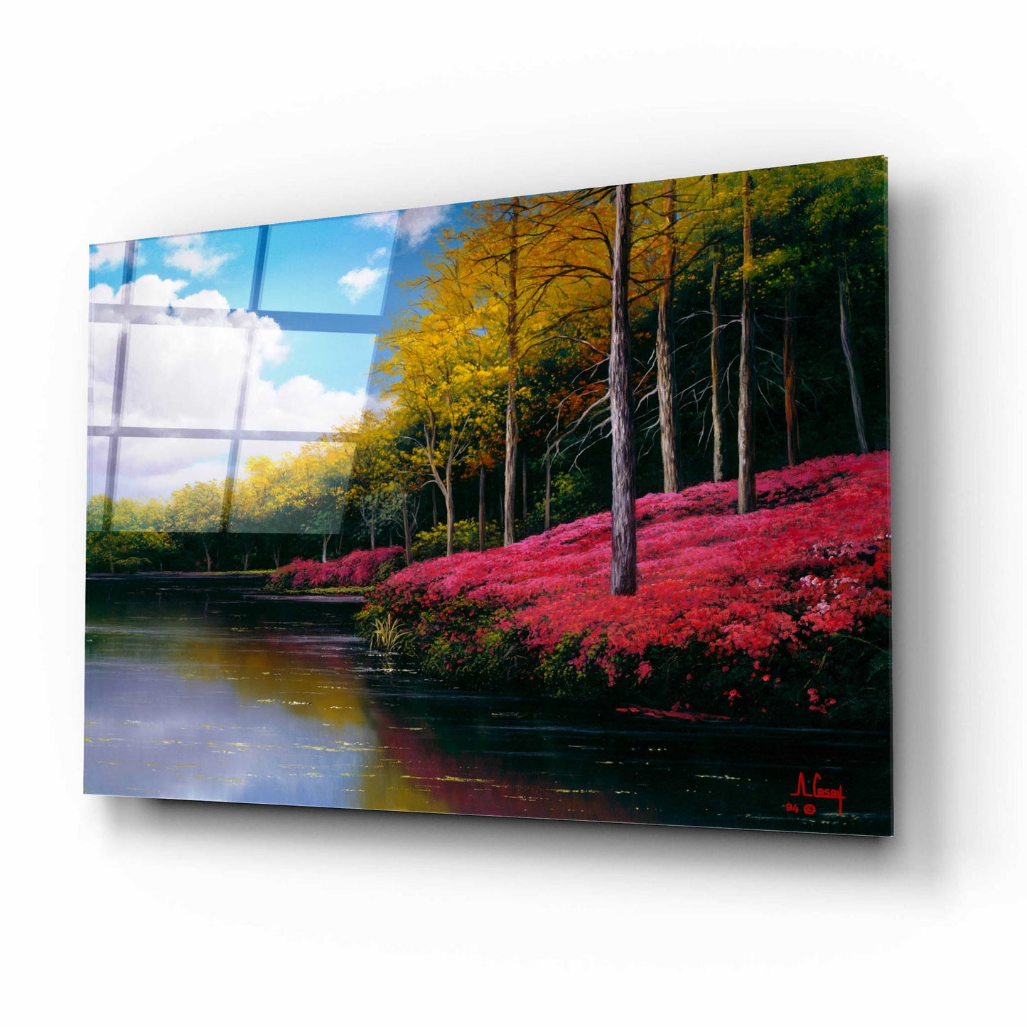 Epic Art 'Lake vibes' by Anthony Casay, Acrylic Glass Wall Art,16x12