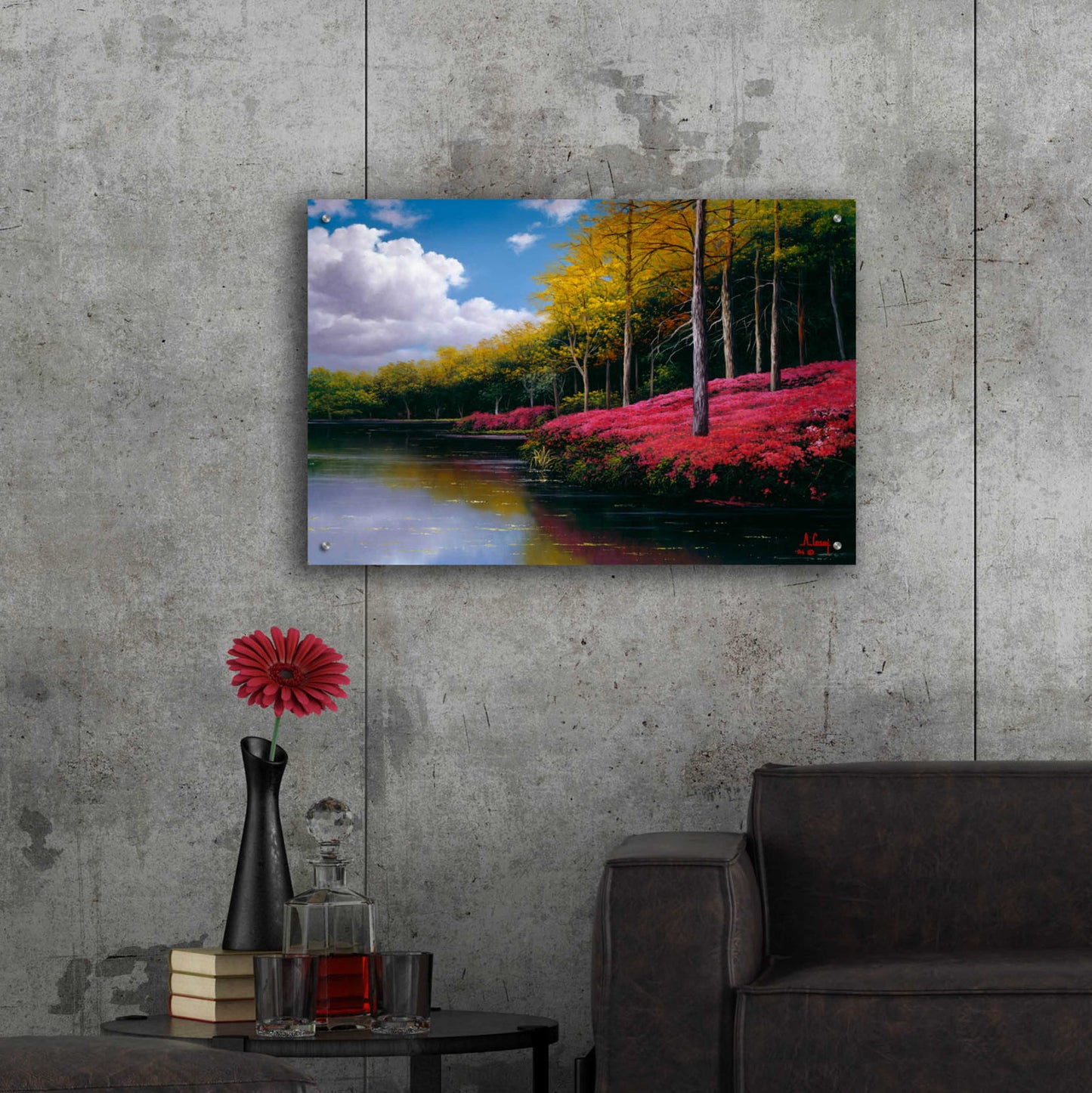 Epic Art 'Lake vibes' by Anthony Casay, Acrylic Glass Wall Art,36x24