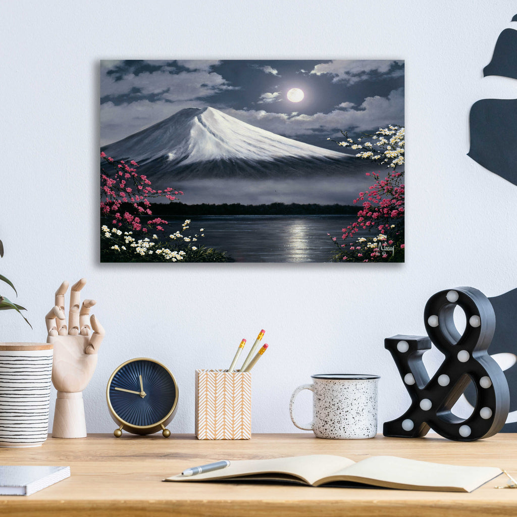 Epic Art 'Moonlight Mountain' by Anthony Casay, Acrylic Glass Wall Art,16x12