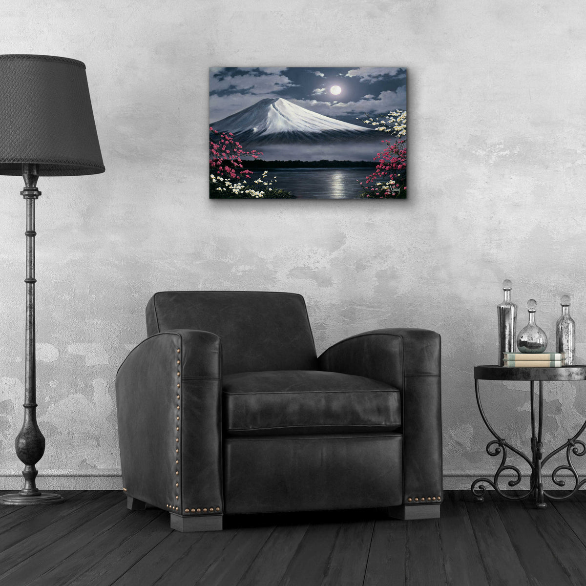 Epic Art 'Moonlight Mountain' by Anthony Casay, Acrylic Glass Wall Art,24x16