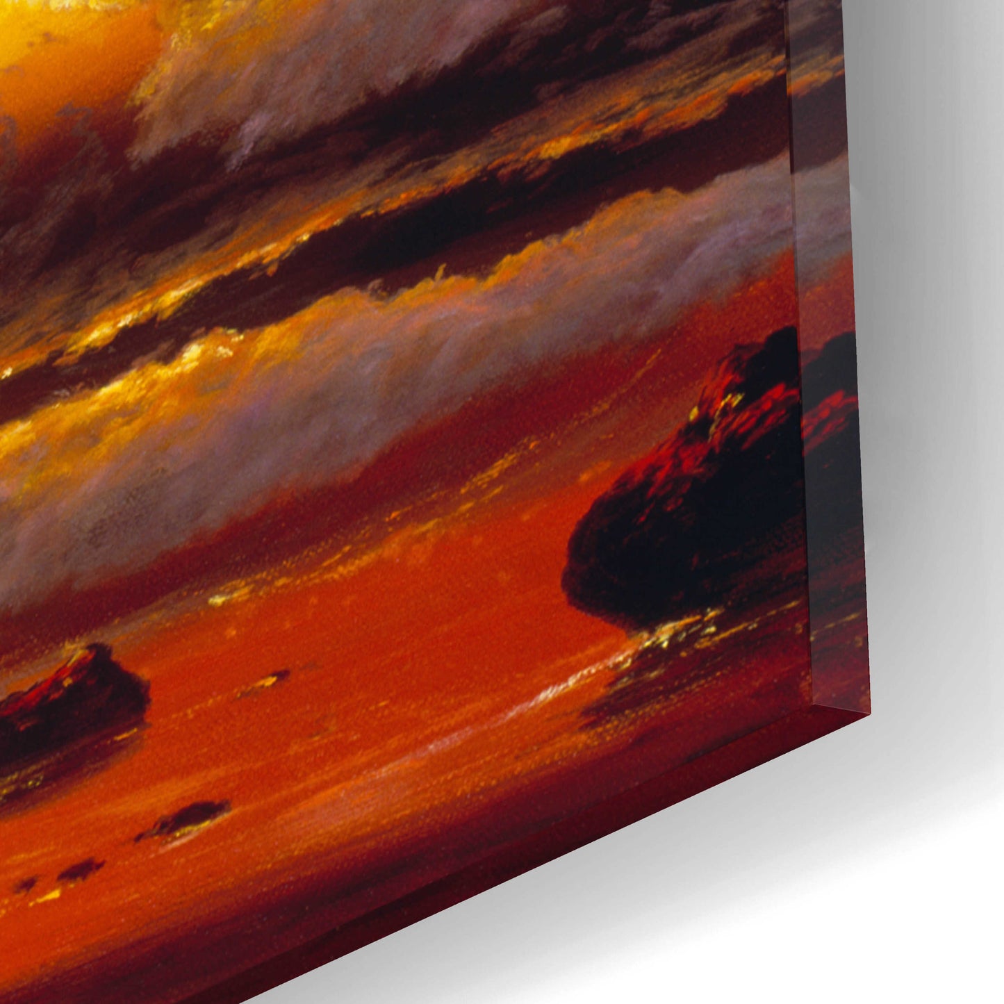 Epic Art 'Fiery Waves' by Anthony Casay, Acrylic Glass Wall Art,16x12