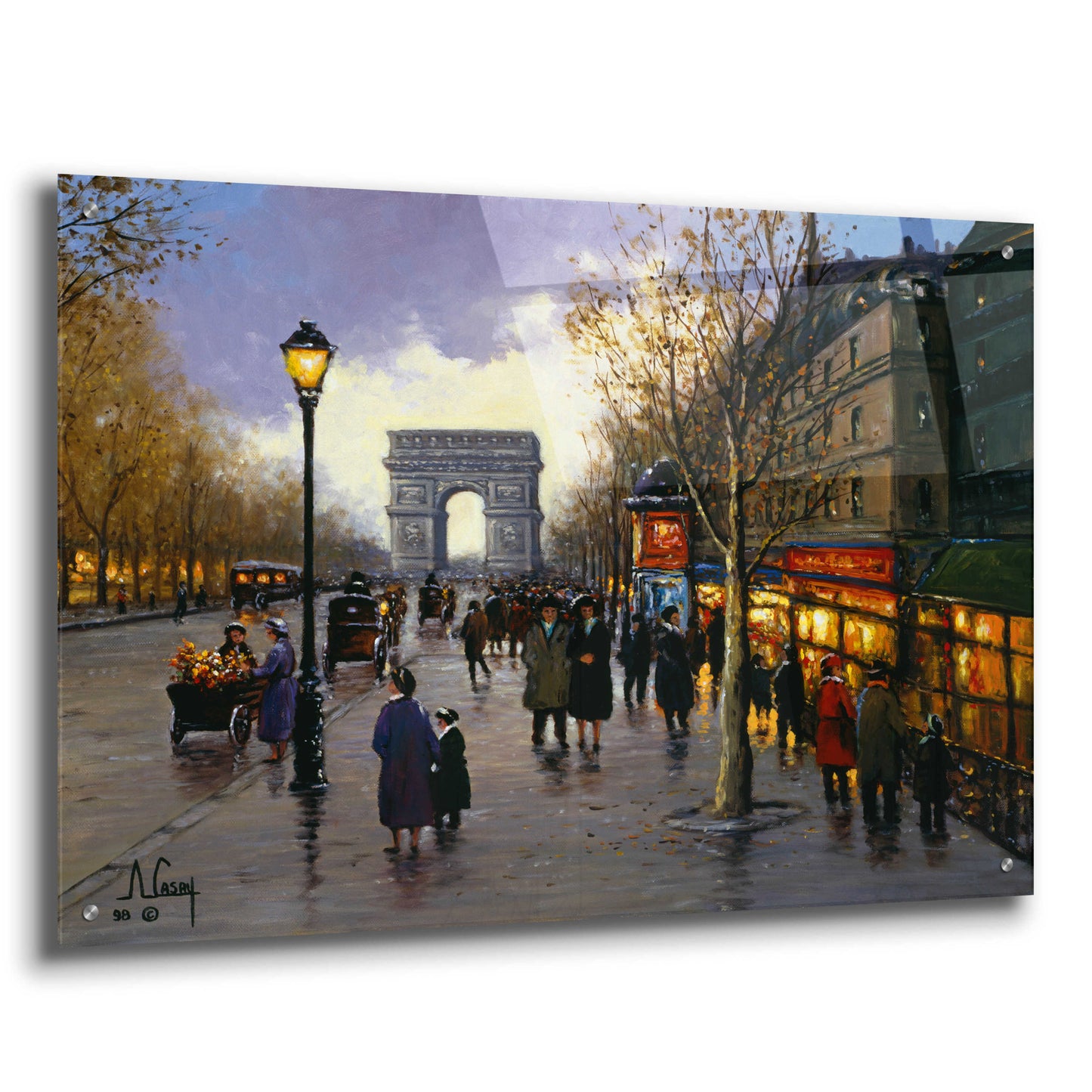 Epic Art 'I love you Paris' by Anthony Casay, Acrylic Glass Wall Art,36x24