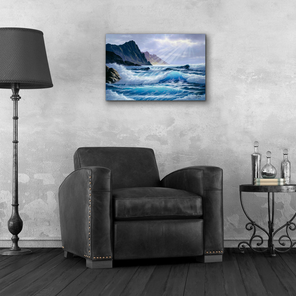 Epic Art 'Perfect Wave' by Anthony Casay, Acrylic Glass Wall Art,24x16