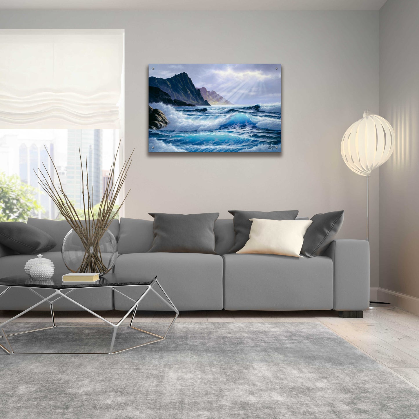 Epic Art 'Perfect Wave' by Anthony Casay, Acrylic Glass Wall Art,36x24